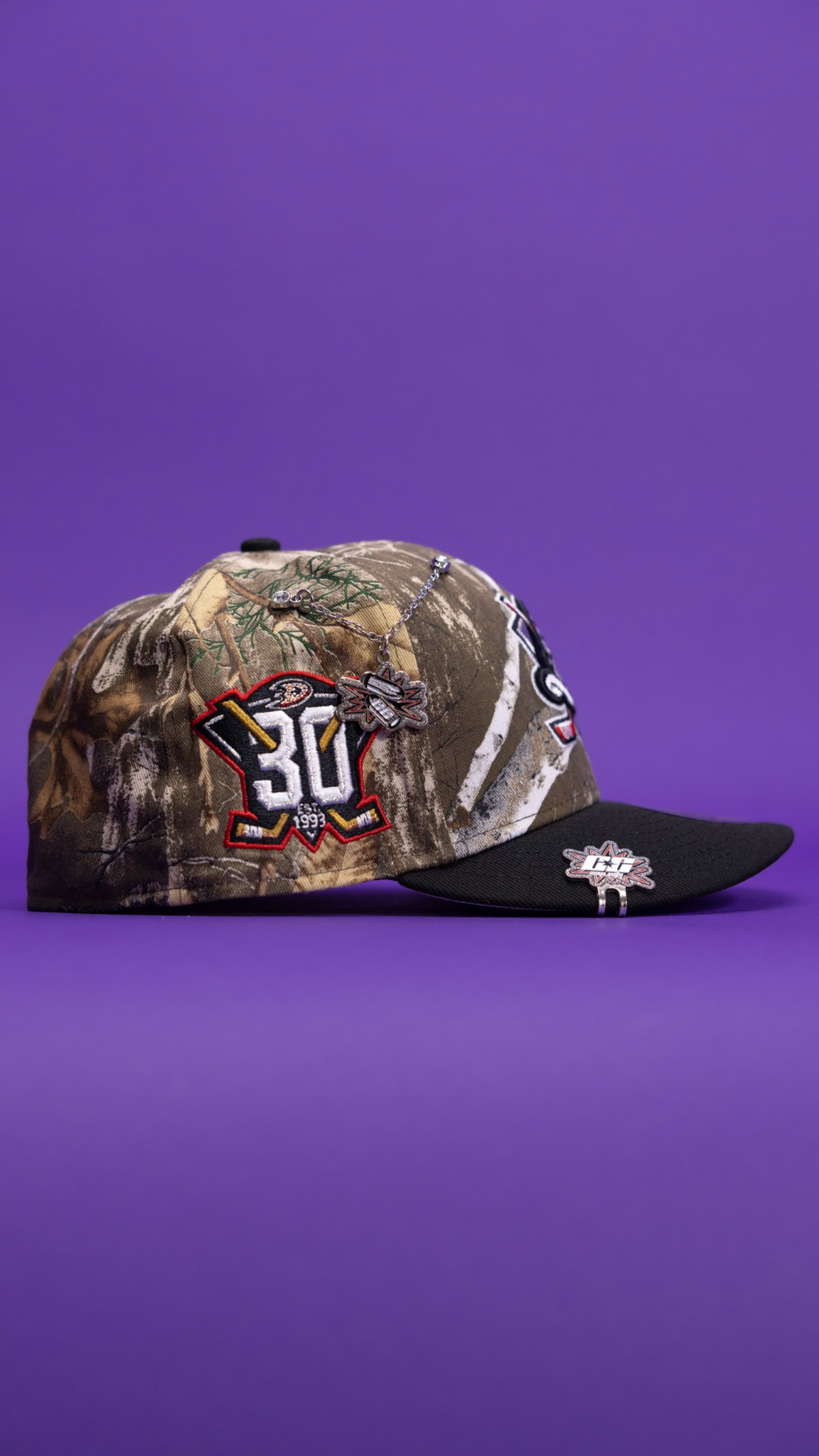 New Era Exclusive 59Fifty Realtree/Black Anaheim Ducks W/ 30th Anniversary Side Patch
