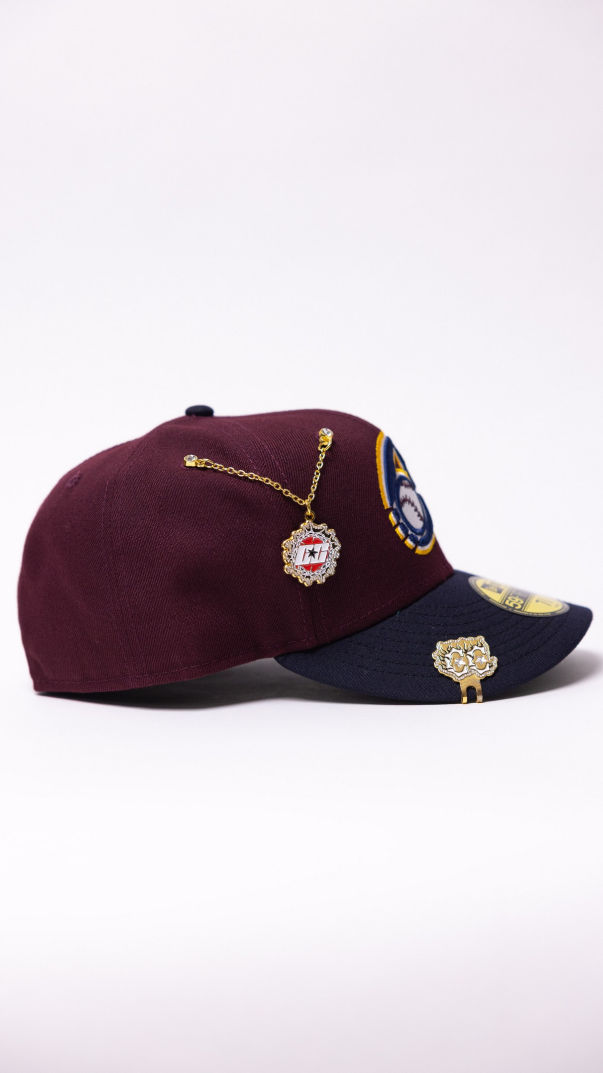 New Era Exclusive 59Fifty Burgundy/Navy Charros De Jalisco Two Tone
