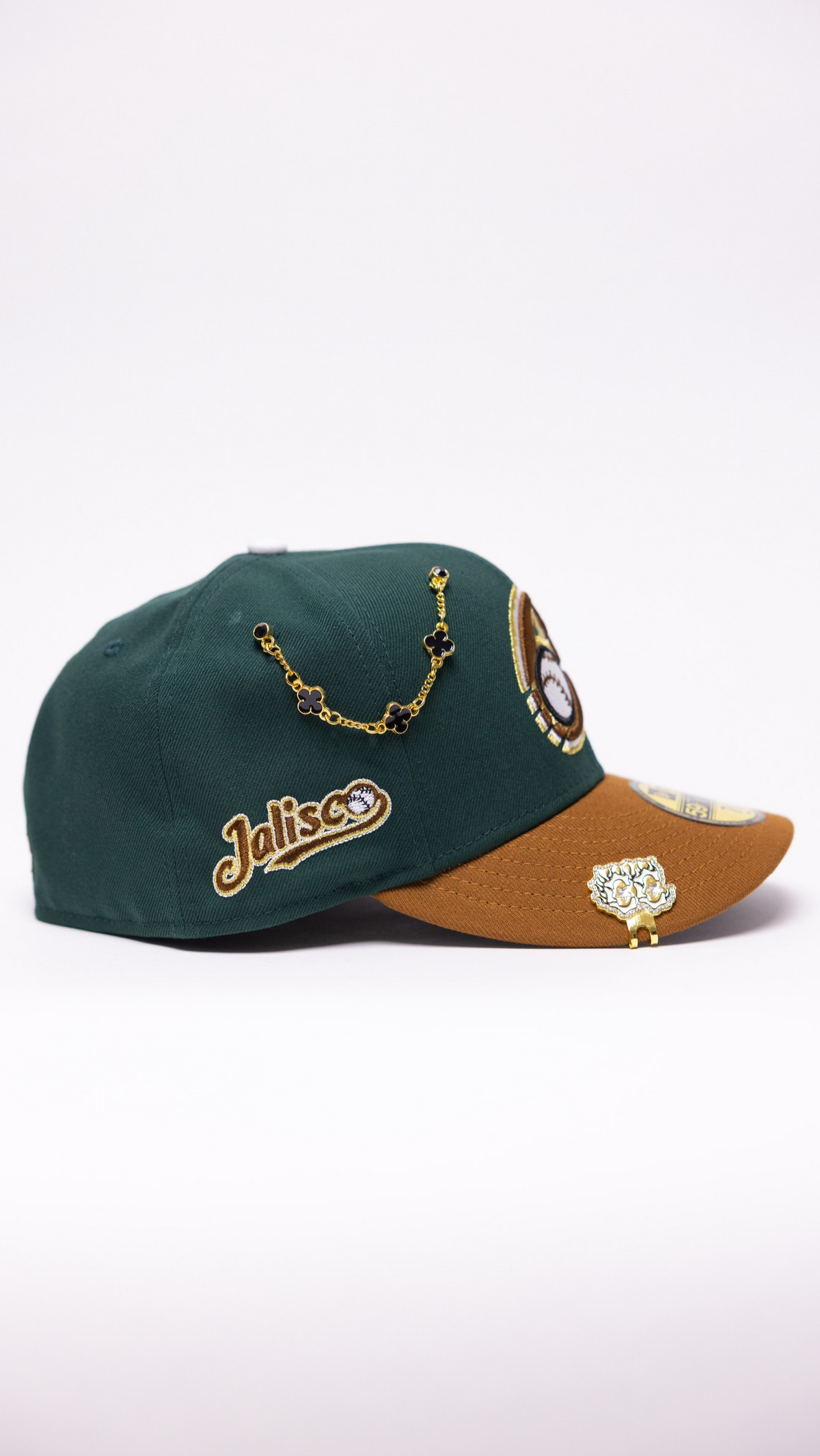 New Era Exclusive 59Fifty Forest Green/Khaki Charros De Jalisco W/ Campeones Side Patch