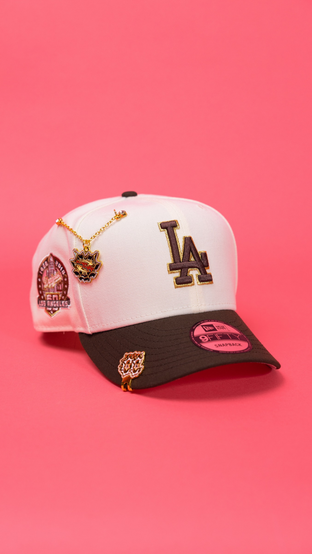 Dodgers 9Fifty Snapback - Chrome/Brown