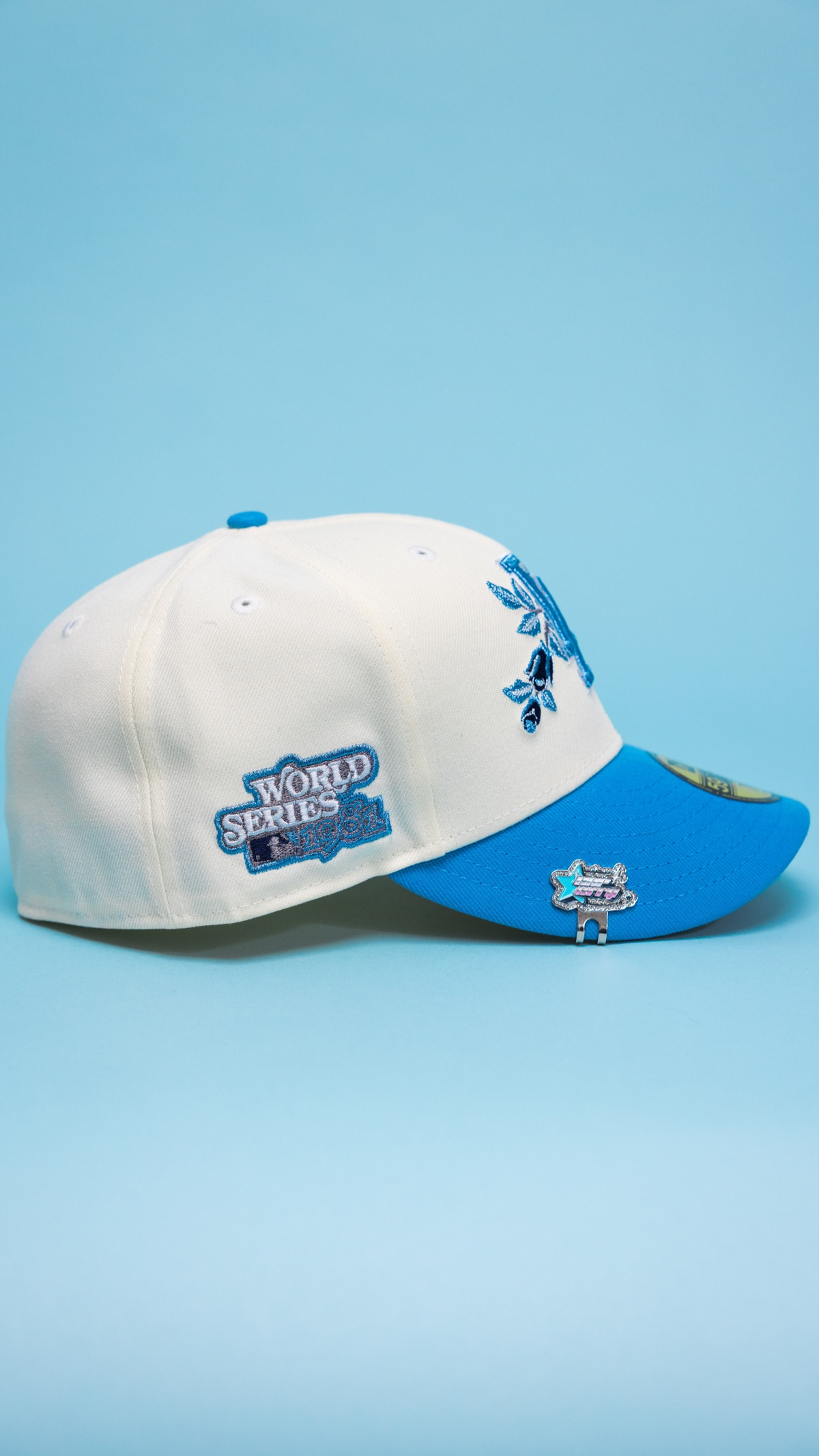 Dodgers Rose 59Fifty Fitted – Chrome/Icy Blue