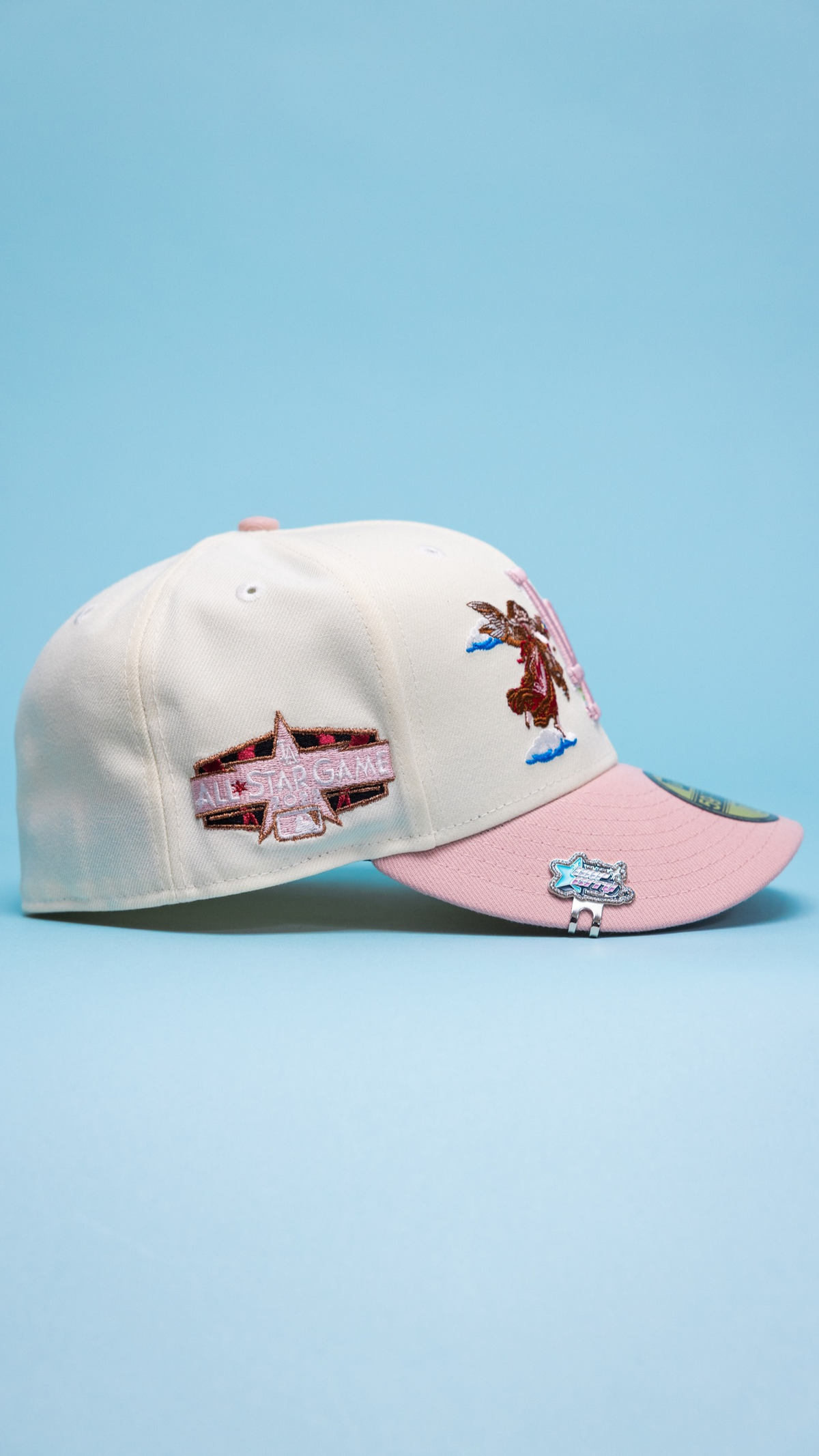 Dodgers City of Angels 59Fifty Fitted – Chrome/Pink