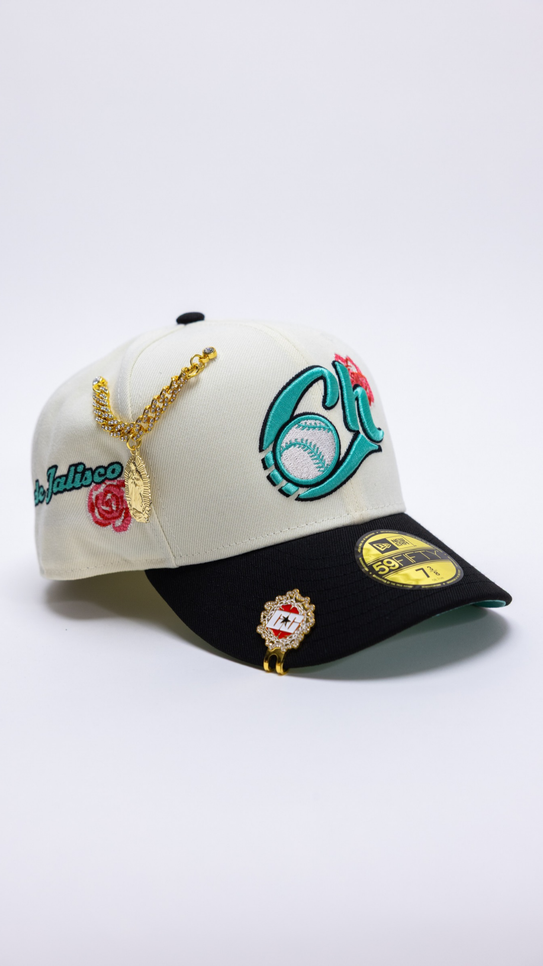 Charros De Jalisco 59Fifty Fitted – Chrome/Black