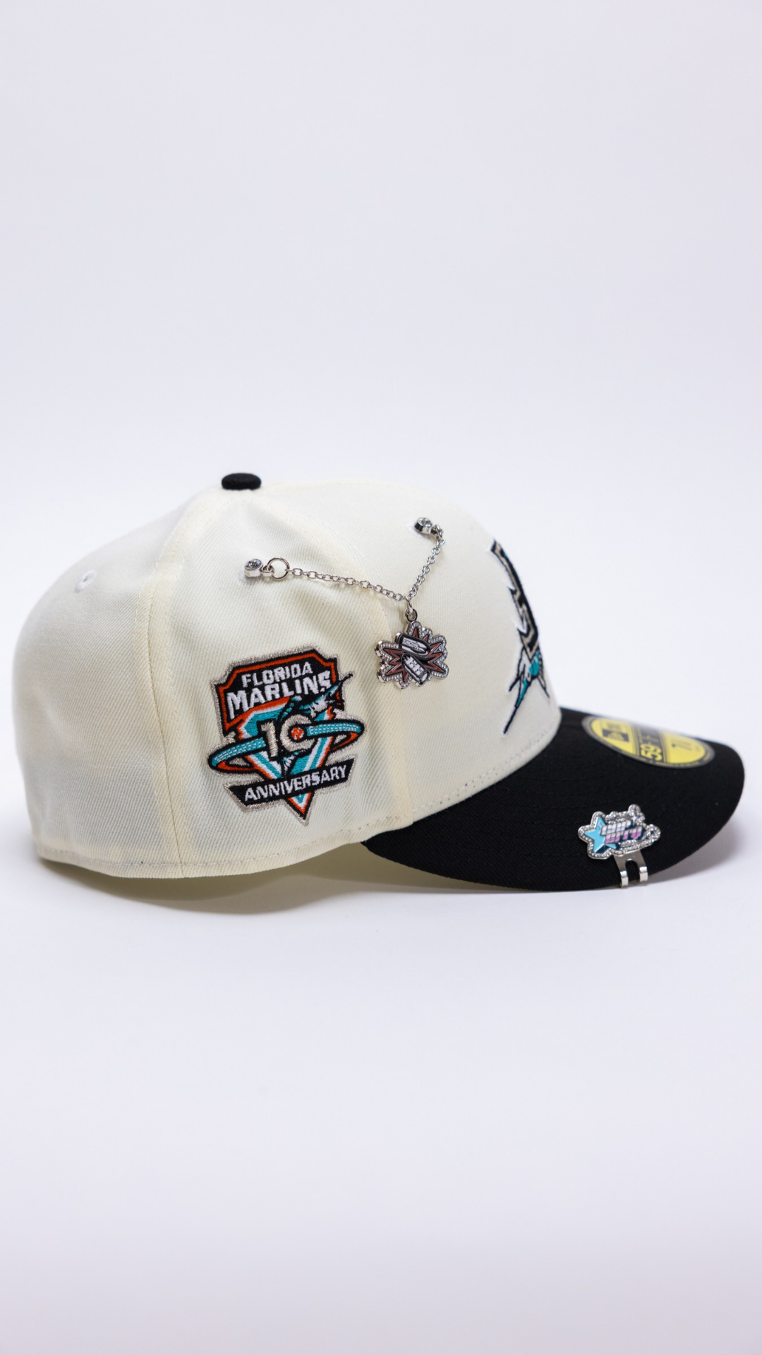 Miami Marlins Upside Down 59Fifty Fitted – Chrome/Black