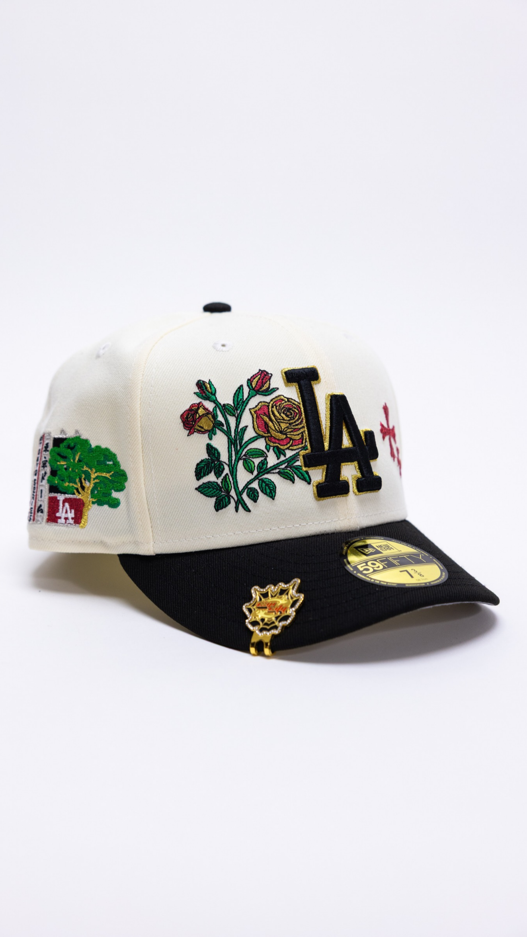 Dodgers Blooming Rose 59Fifty Fitted – Chrome/Black