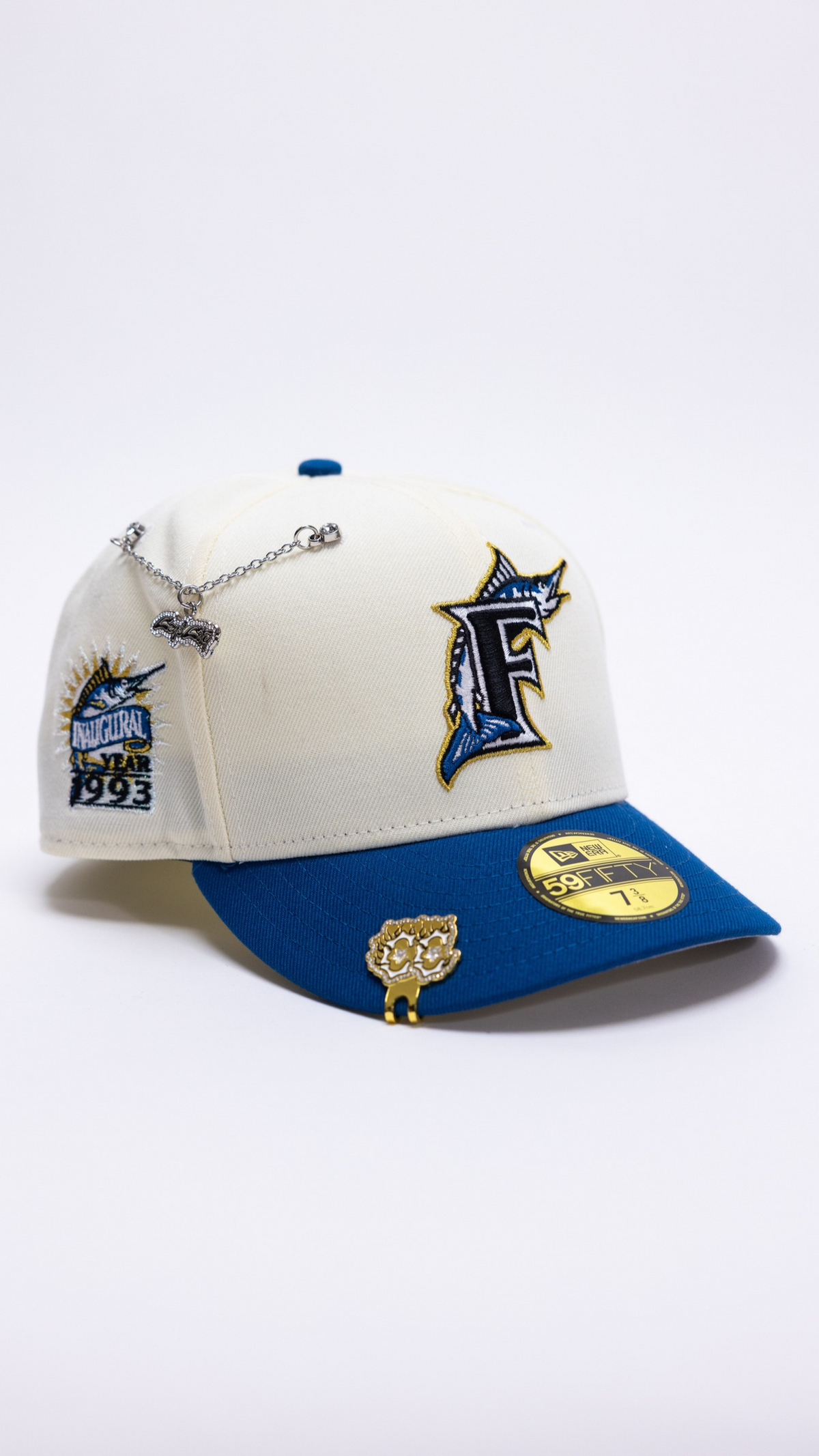 Miami Marlins 59Fifty Fitted – Chrome/Cobalt