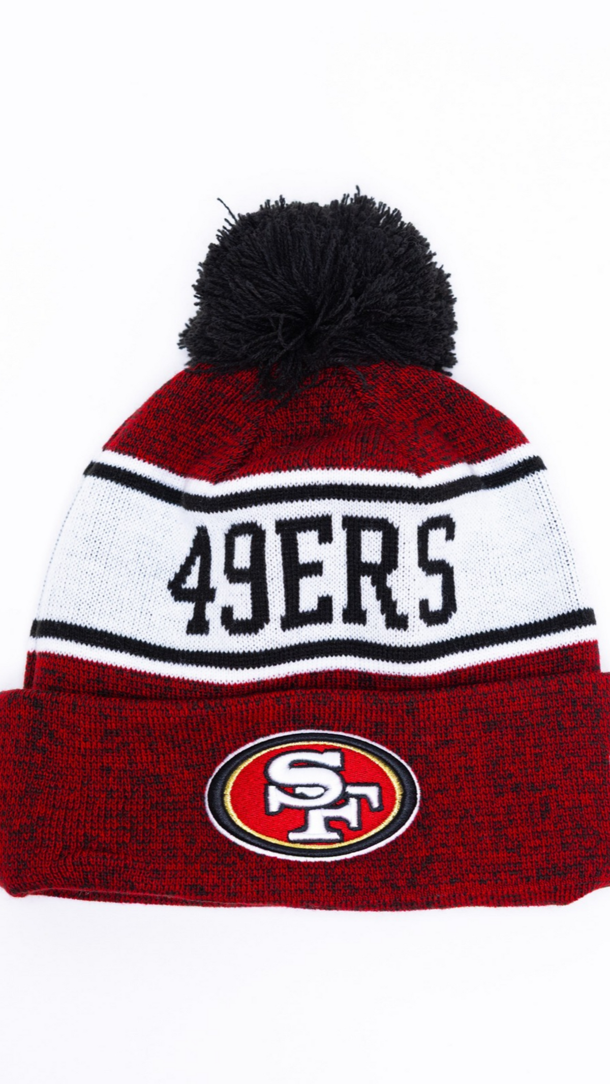 San Francisco 49ers Pom Pom Knit Beanie - Dark Red