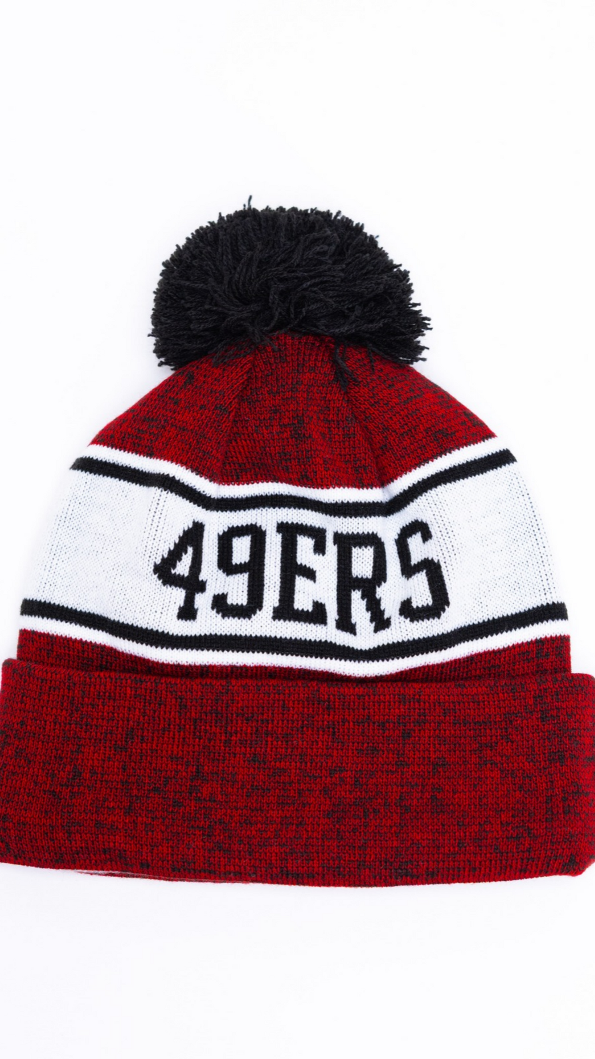 San Francisco 49ers Pom Pom Knit Beanie - Dark Red