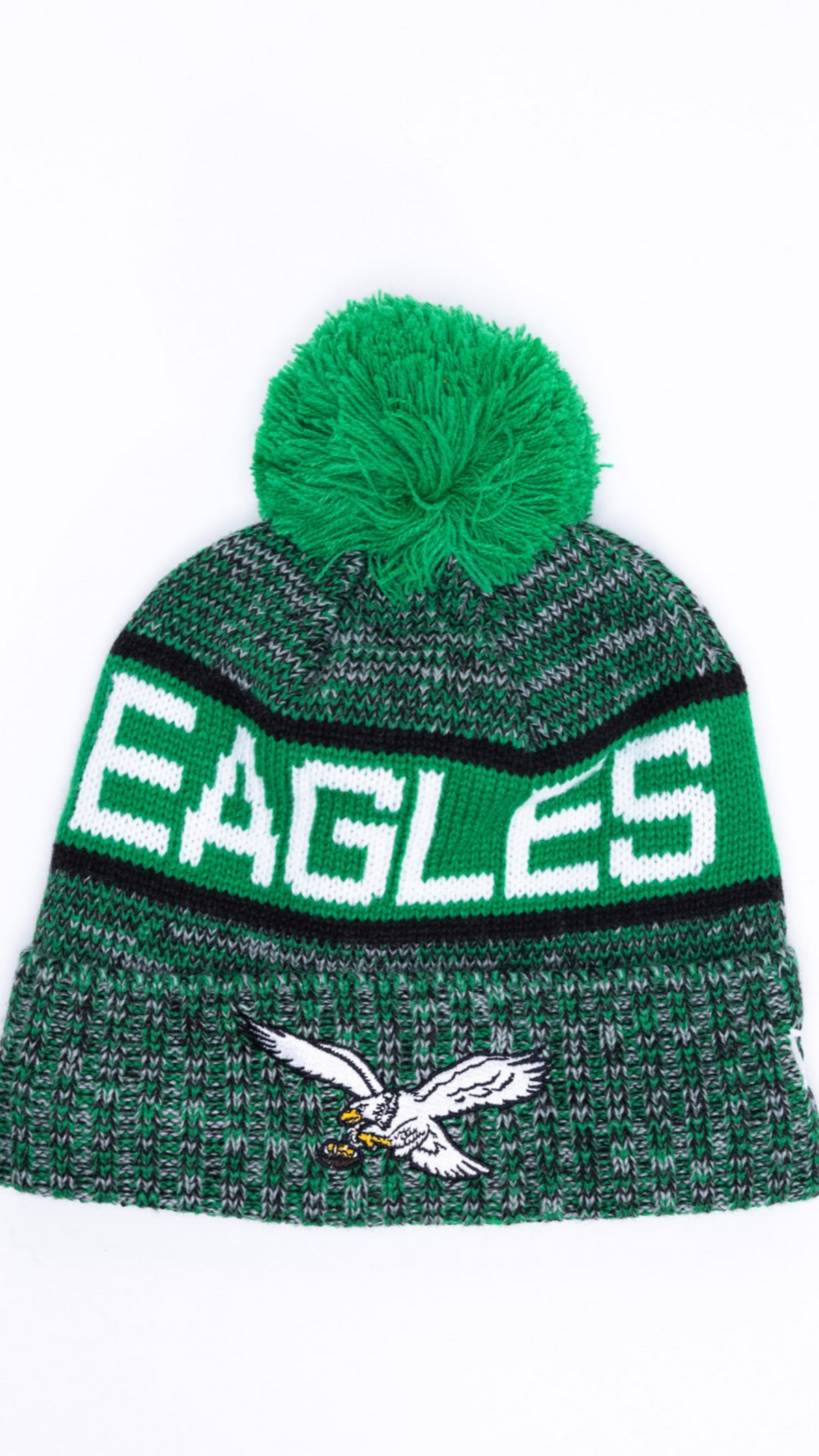 Philadelphia Eagles Pom Pom Knit Beanie - Green