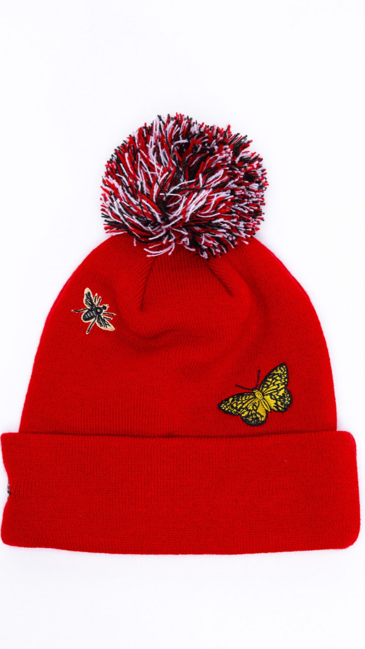 San Francisco 49ers Pom Pom Knit Beanie - Red