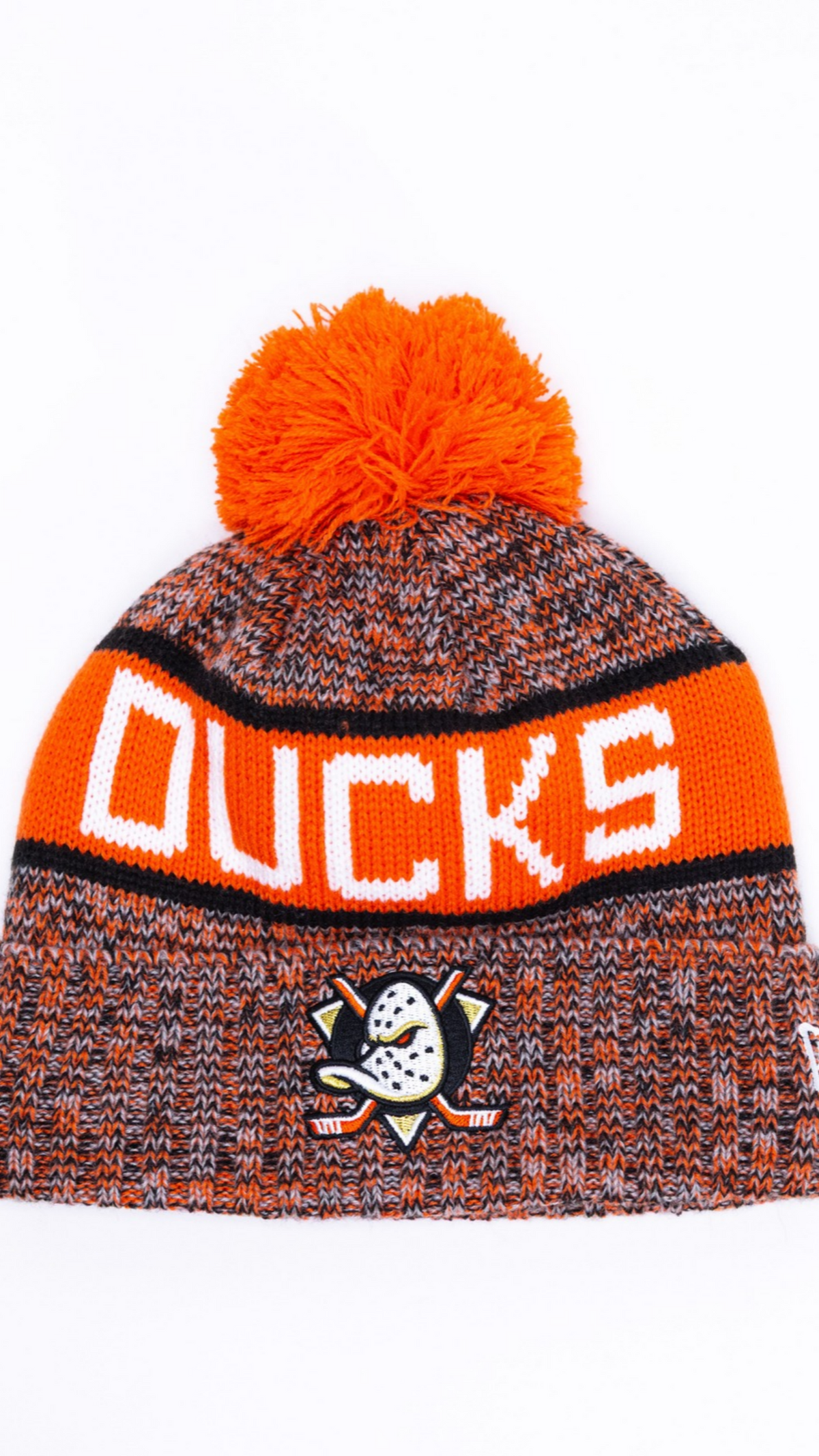 Anaheim Ducks Pom Pom Knit Beanie - Orange