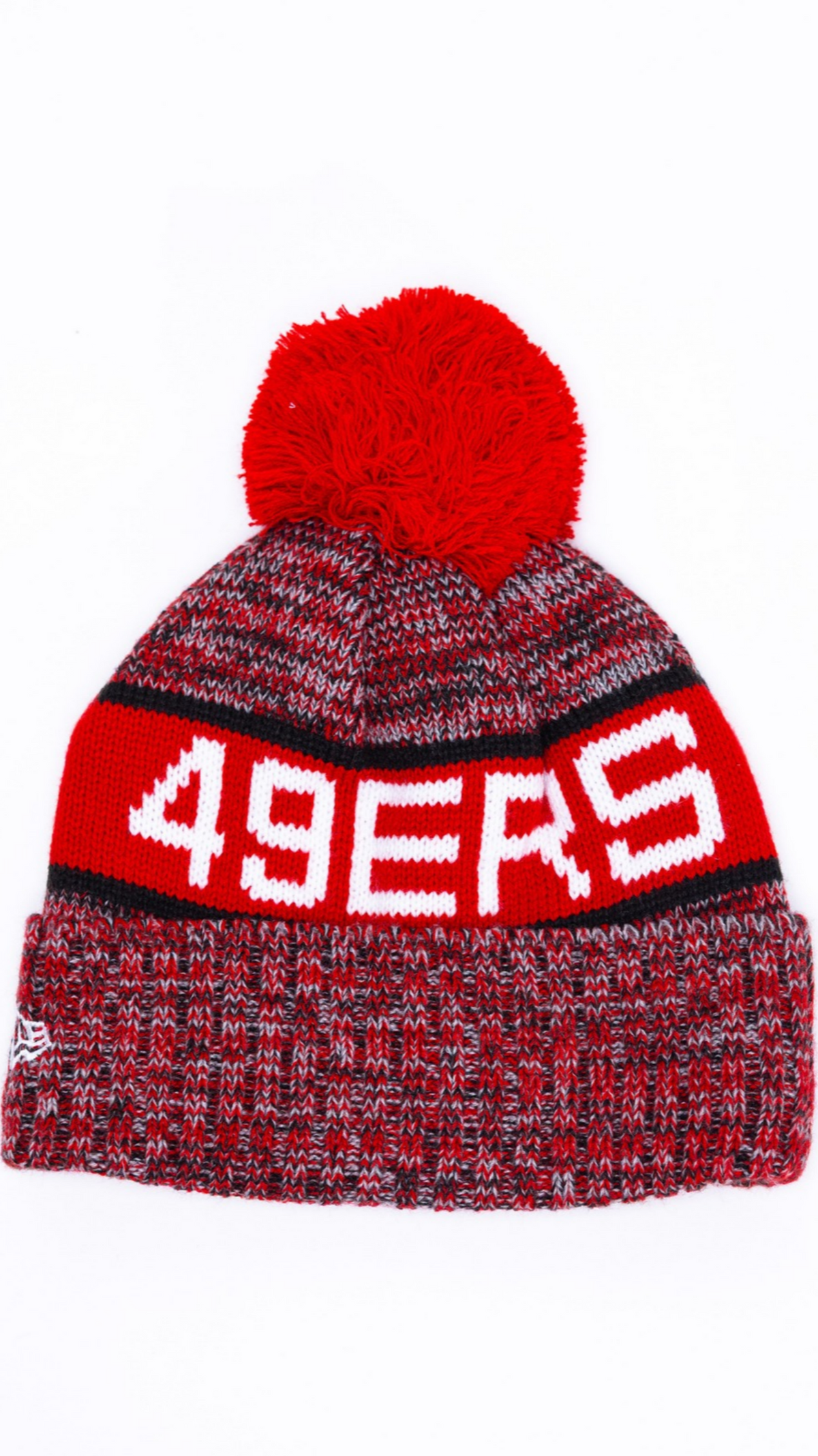 San Francisco 49ers Pom Pom Knit Beanie - Red