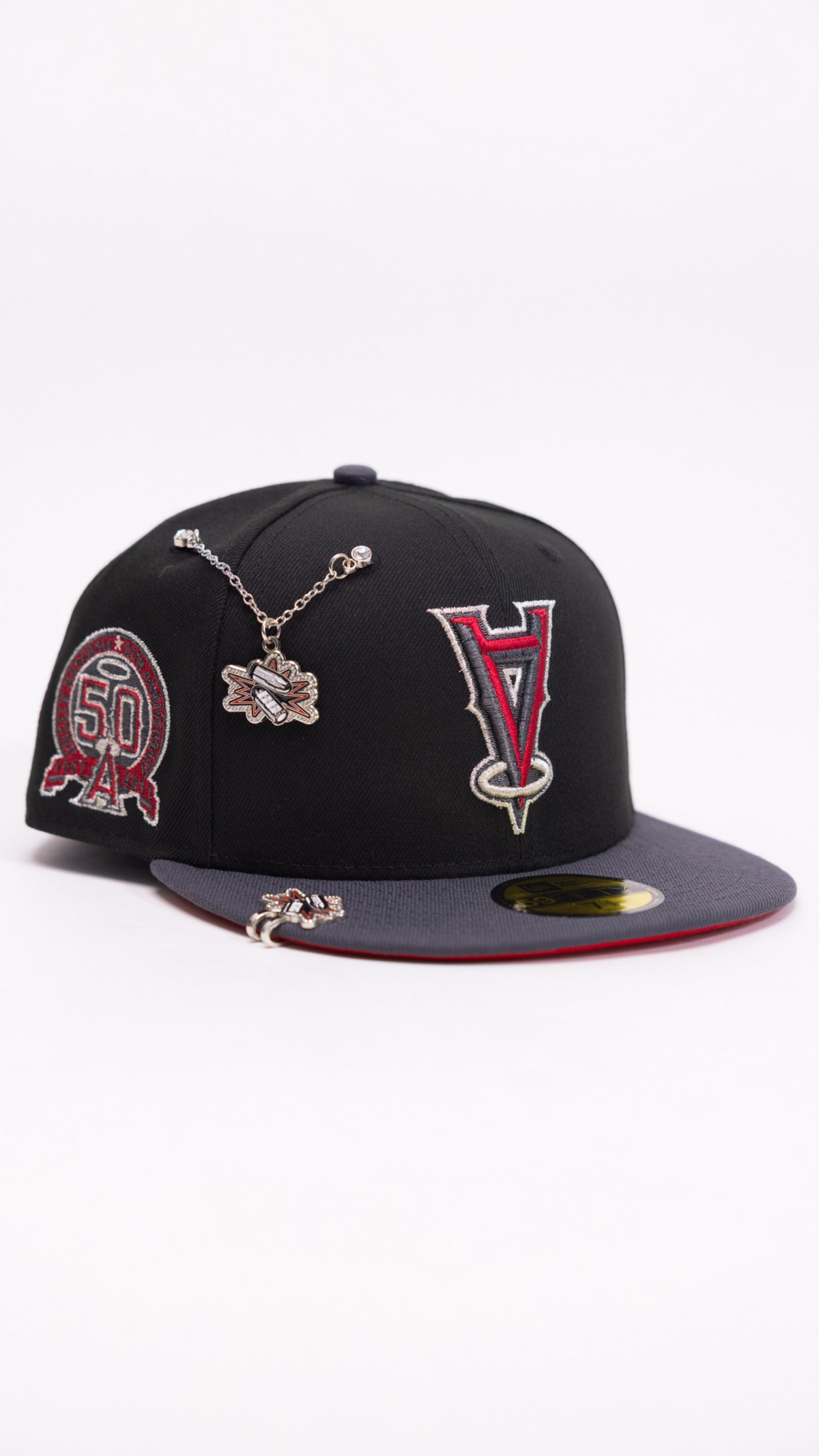Anaheim Angels Upside Down 59Fifty Fitted – Black/Grey