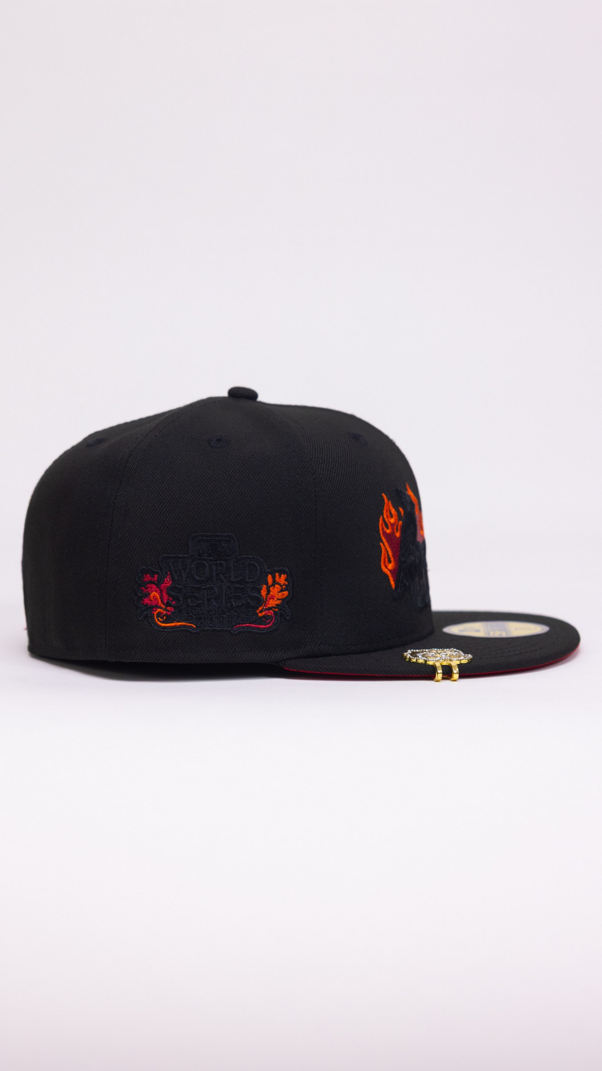 St Louis Cardinals Flaming logo 59Fifty Fitted – Blacked Out