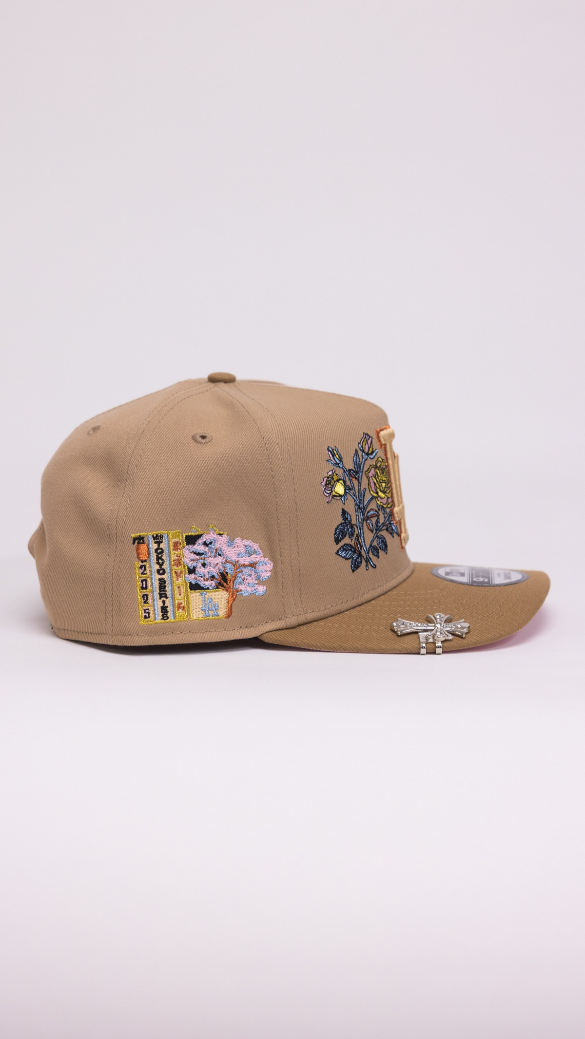Dodgers Blooming Rose 9Fifty A-Frame Snapback – Beige