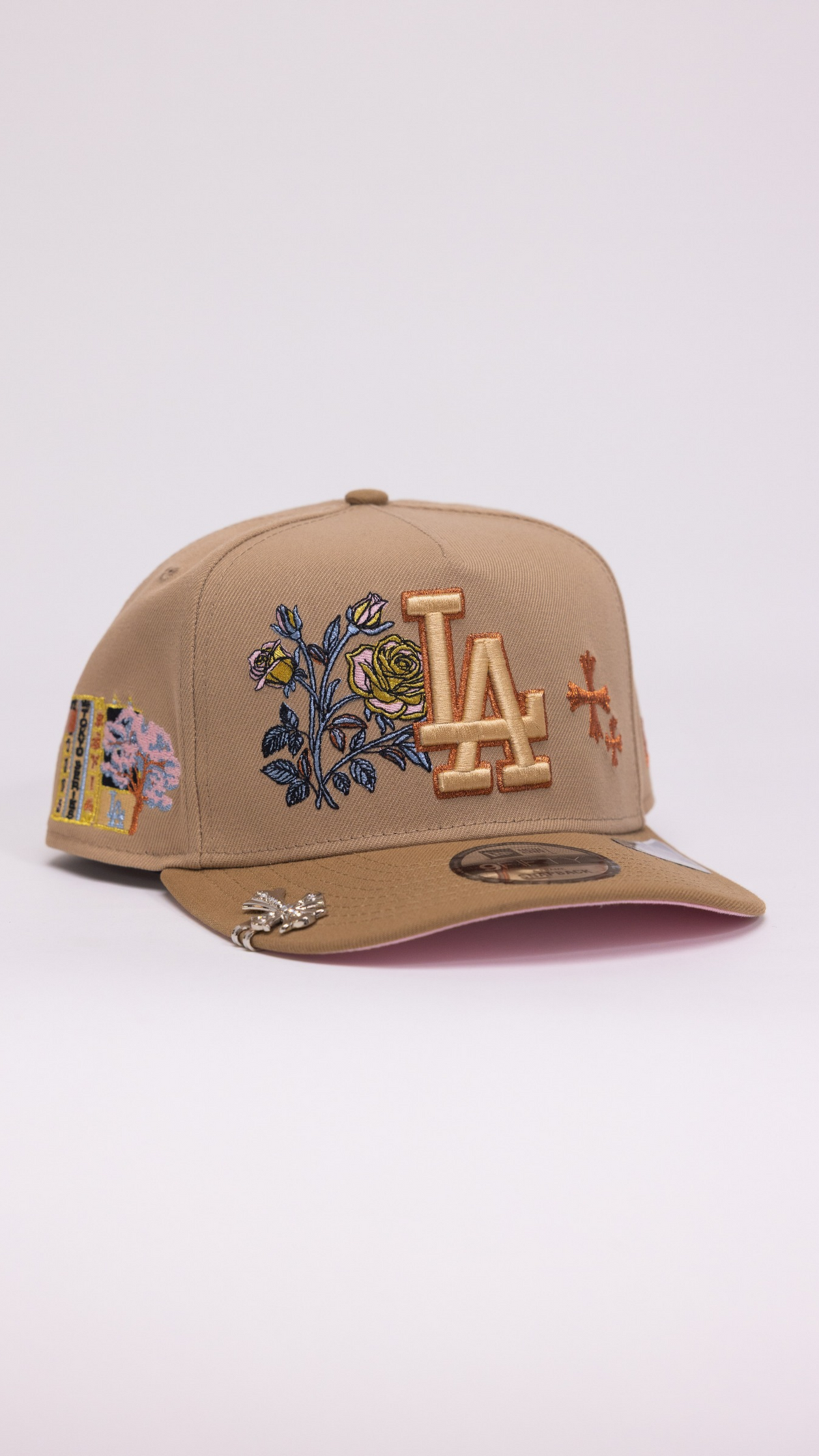 Dodgers Blooming Rose 9Fifty A-Frame Snapback – Beige
