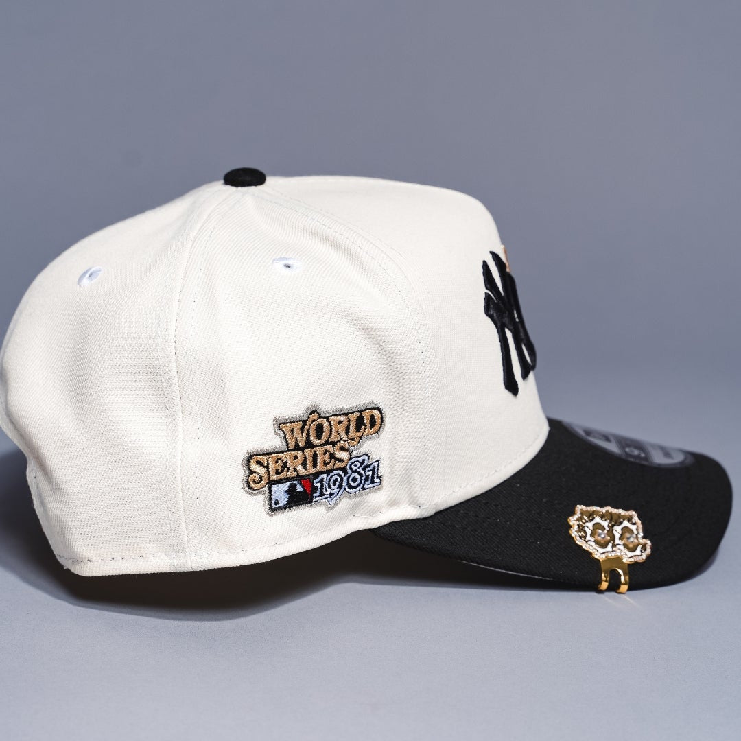 NEW ERA 9FIFTY A-FRAME CHROME/BLACK NEW YORK YANKEES X LOS ANGELES DODGERS W/ 1981 WORLD SERIES SIDE PATCH