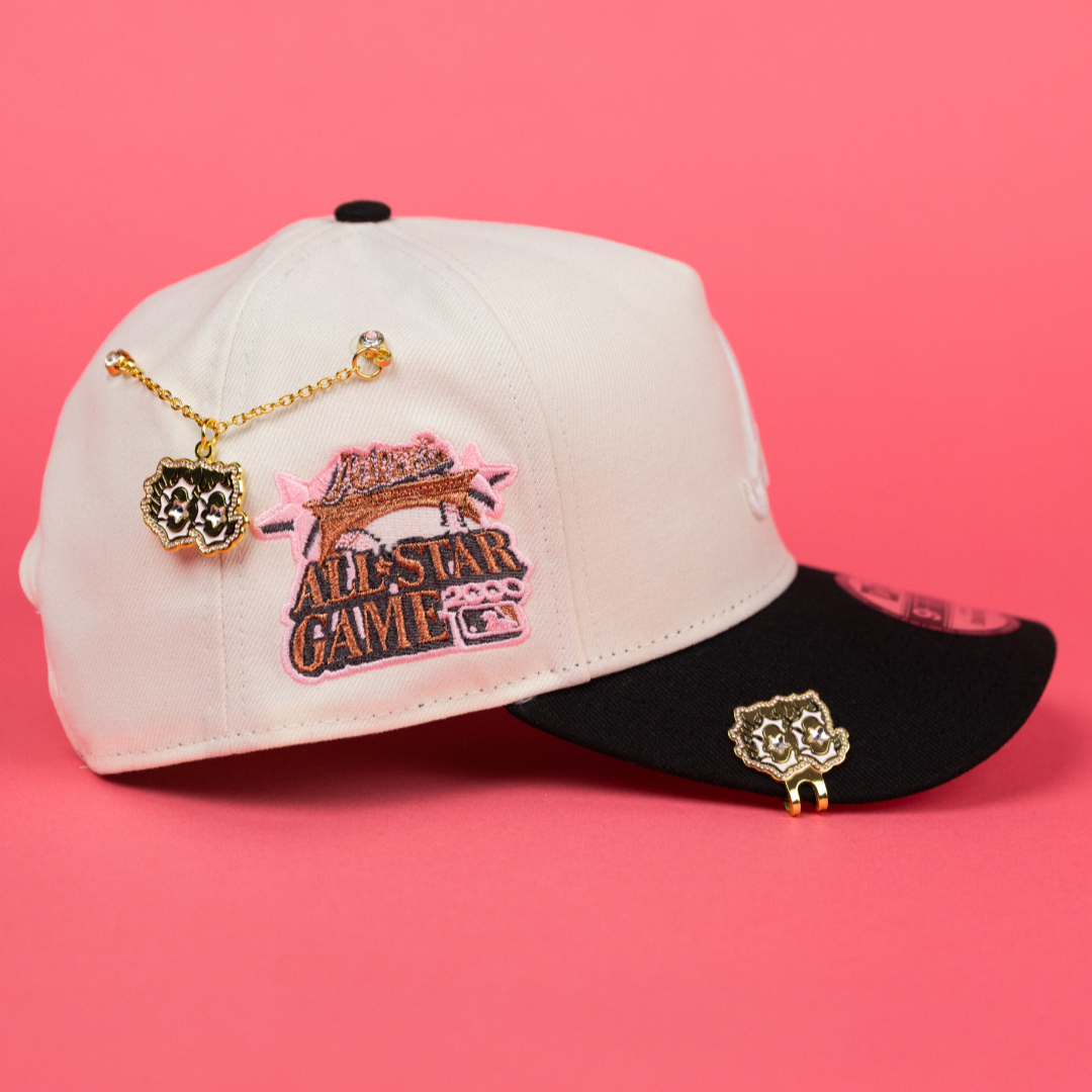 NEW ERA 9FIFTY A-FRAME CHROME/ BLACK ATLANTA BRAVES SNAPBACK W/ 2000 ALL STAR GAME SIDE PATCH