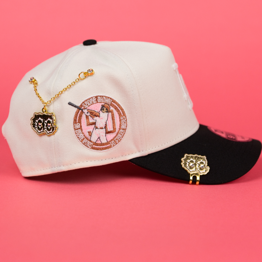 NEW ERA 9FIFTY A-FRAME CHROME/ BLACK LOS ANGELES DODGERS SNAPBACK W/ "SHOHEI OHTANI" SIDE PATCH
