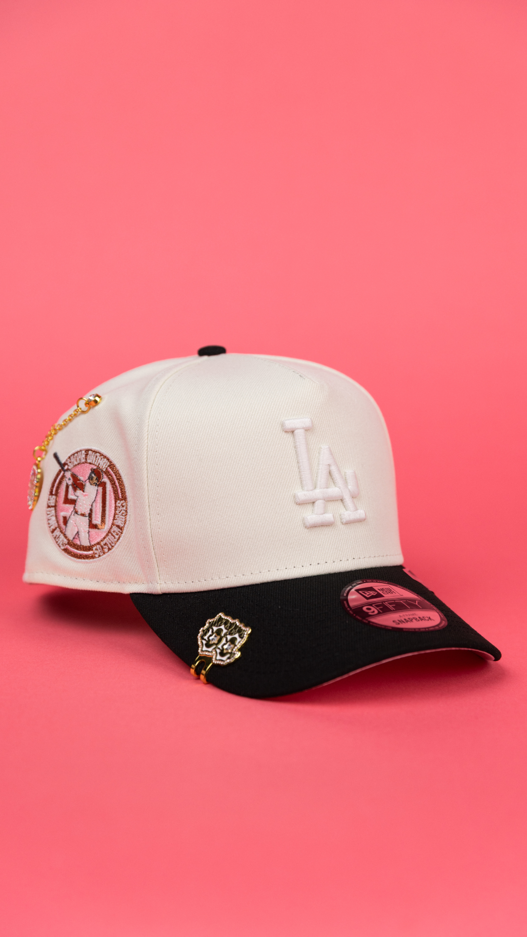 NEW ERA 9FIFTY A-FRAME CHROME/ BLACK LOS ANGELES DODGERS SNAPBACK W/ "SHOHEI OHTANI" SIDE PATCH