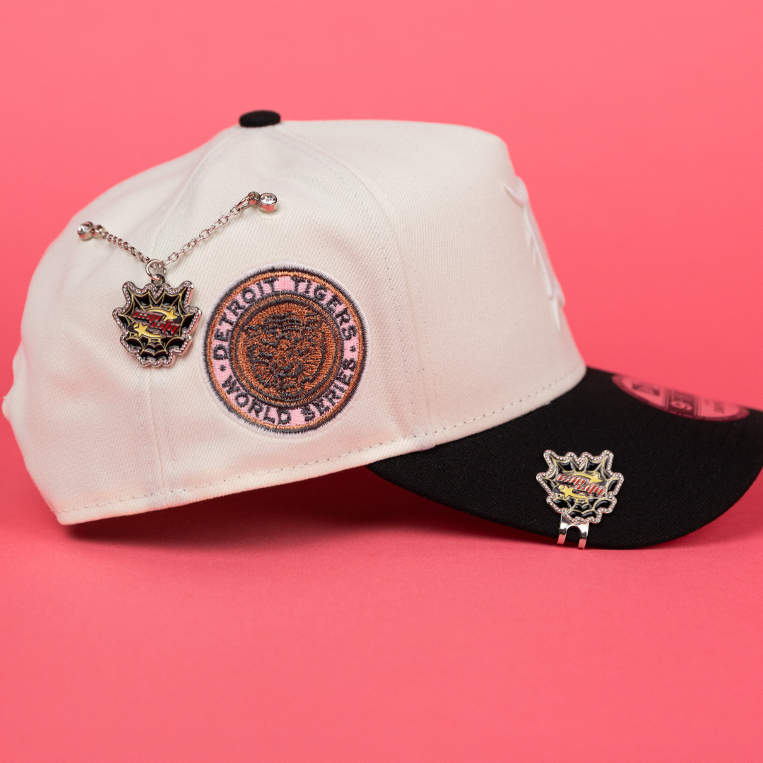 NEW ERA 9FIFTY A-FRAME CHROME/ BLACK DETROIT TIGERS SNAPBACK W/ WORLD SERIES SIDE PATCH