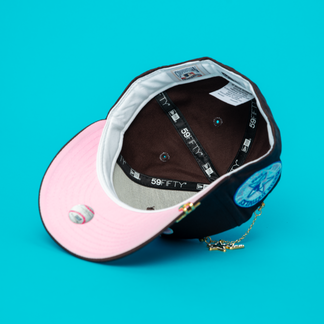 NEW ERA EXCLUSIVE 59FIFTY DARK BROWN MONTREAL EXPOS W/ 1982 ALL STAR GAME SIDE PATCH