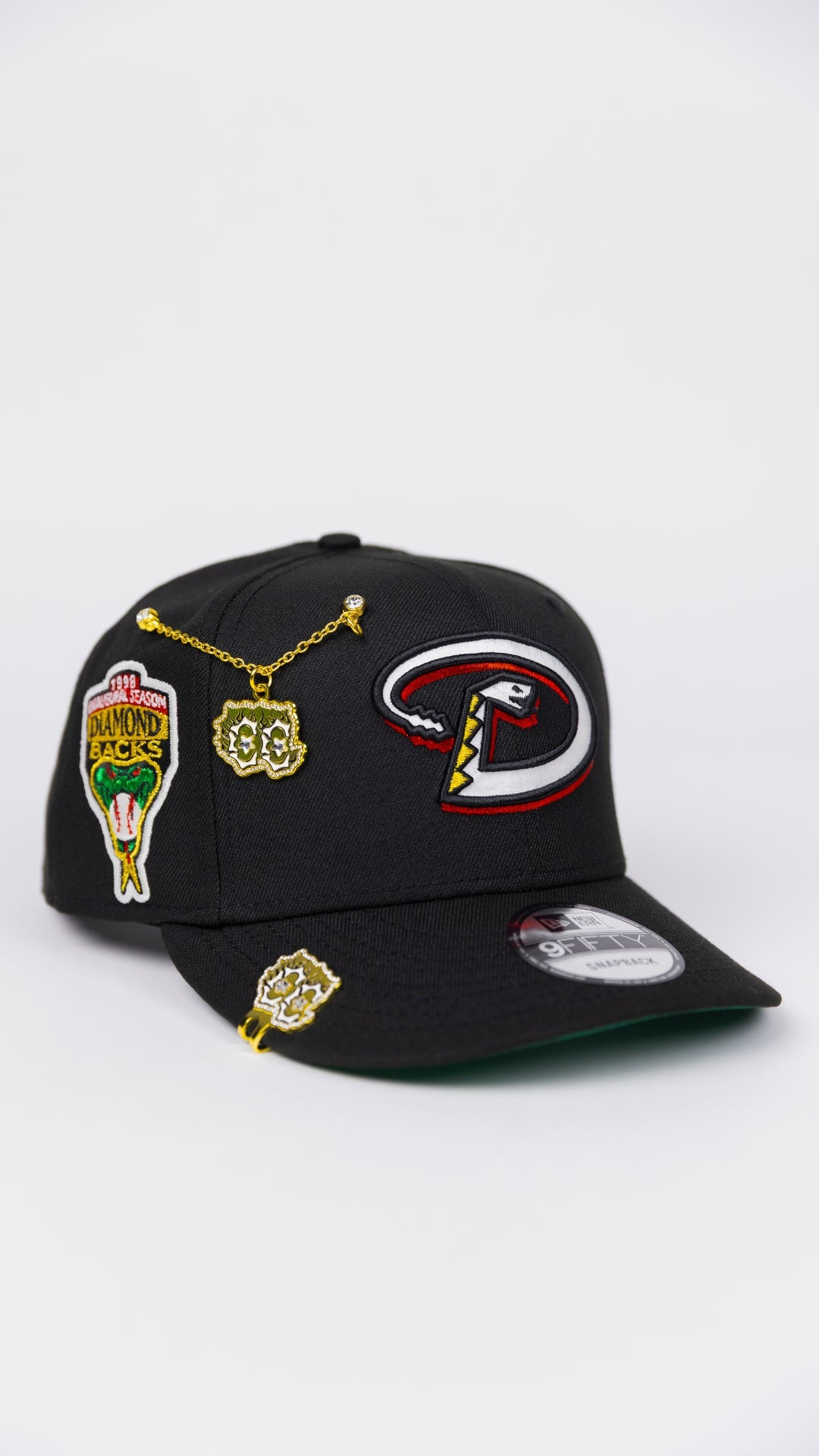 NEW ERA EXCLUSIVE 9FIFTY BLACK ARIZONA DIAMONDBACKS SNAPBACK W/ 1998 INAUGURAL SEASON PATCH
