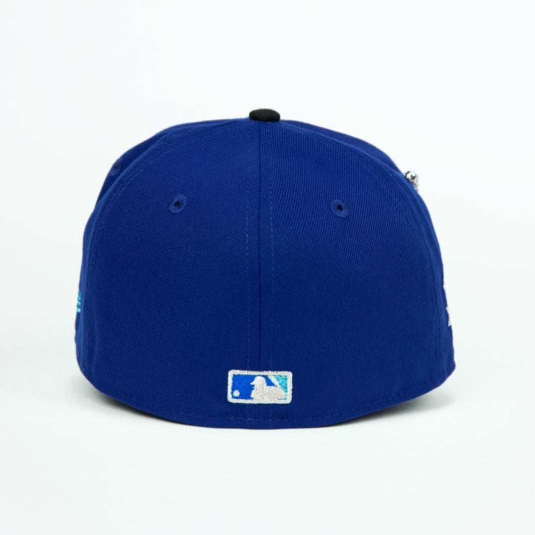 NEW ERA EXCLUSIVE 59FIFTY DARK BLUE/ BLACK LOS ANGELES DODGERS W/ 2024 WORLD SERIES CHAMPIONS SIDE PATCH