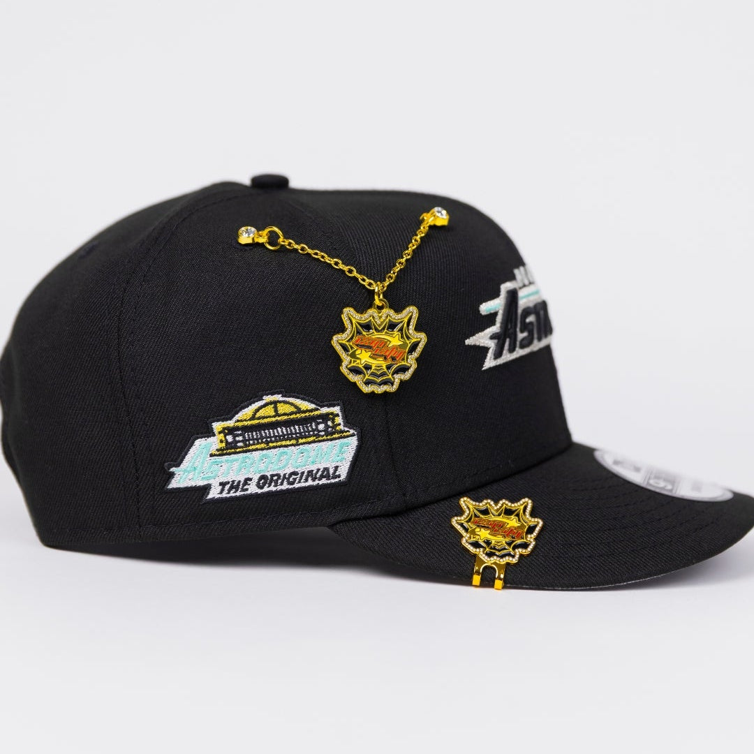 NEW ERA EXCLUSIVE 9FIFTY BLACK HOUSTON ASTROS SNAPBACK W/ ASTRODOME SIDE PATCH