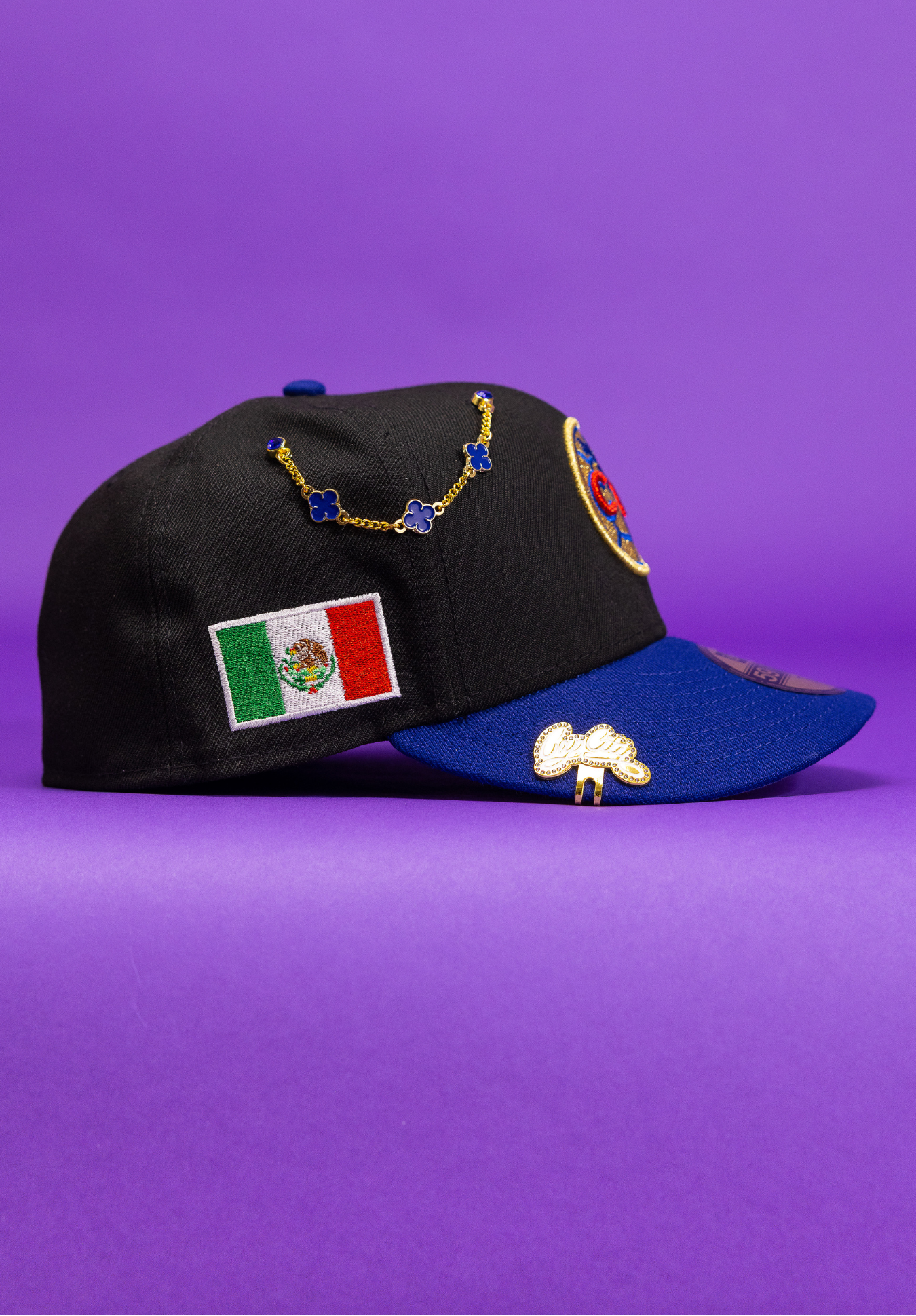 New Era Exclusive 59Fifty Black/Blue Club America W/ Mexico Flag Side Patch