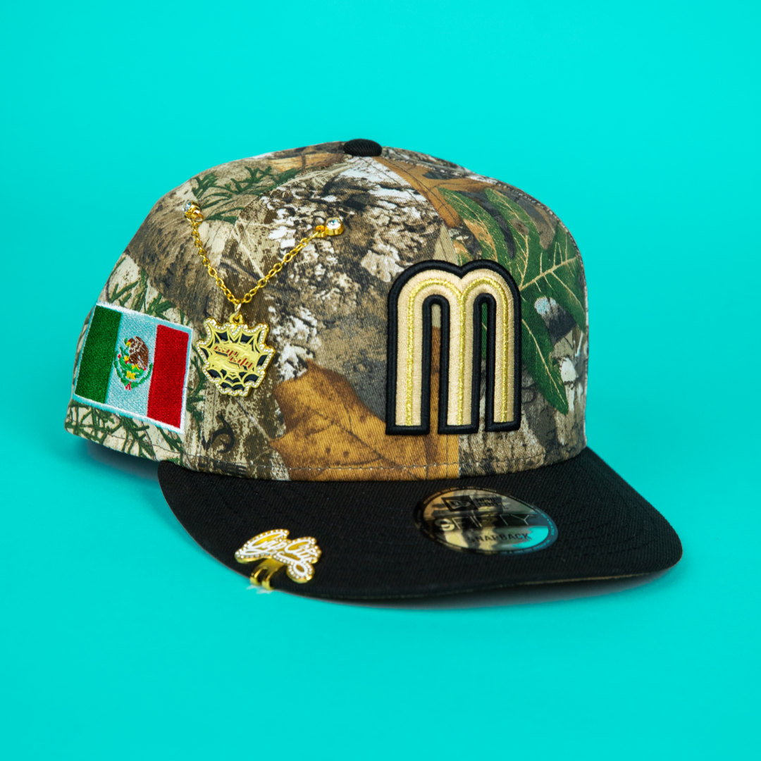 NEW ERA 9FIFTY REALTREE/ BLACK MEXICO WBC SNAPBACK W/ MEXICO FLAG SIDE PATCH