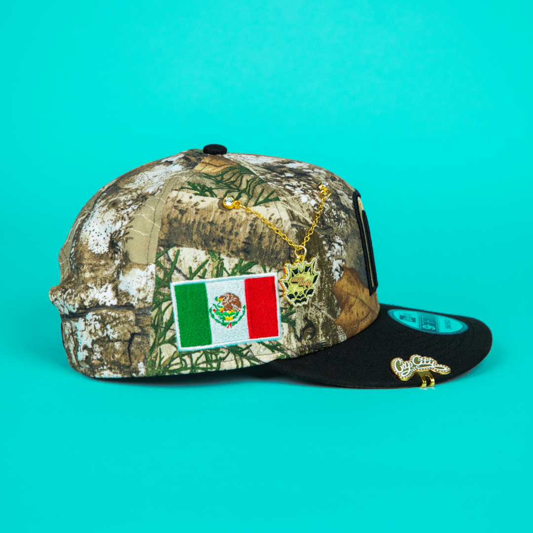 NEW ERA 9FIFTY REALTREE/ BLACK MEXICO WBC SNAPBACK W/ MEXICO FLAG SIDE PATCH
