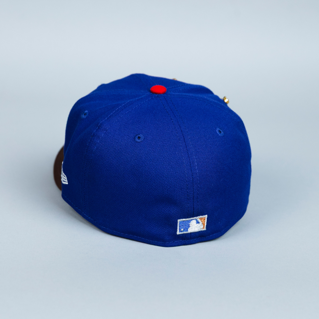 NEW ERA EXCLUSIVE 59FIFTY DARK BLUE/ BROWN TEXAS RANGERS W/ FINAL SEASON SIDE PATCH