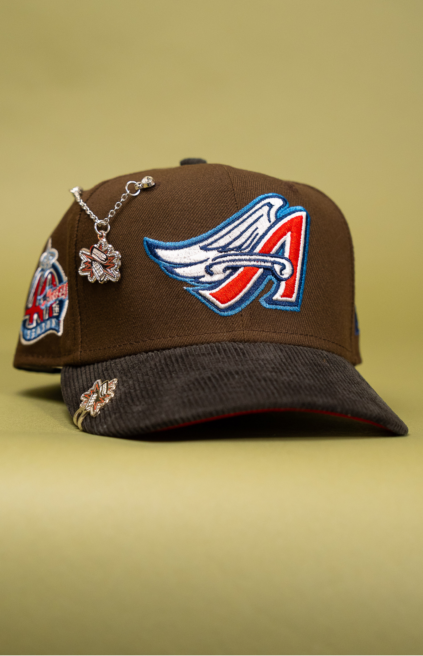 New Era Exclusive 59Fifty Brown/Corduroy Anaheim Angels W/ 40th Anniversary Side Patch