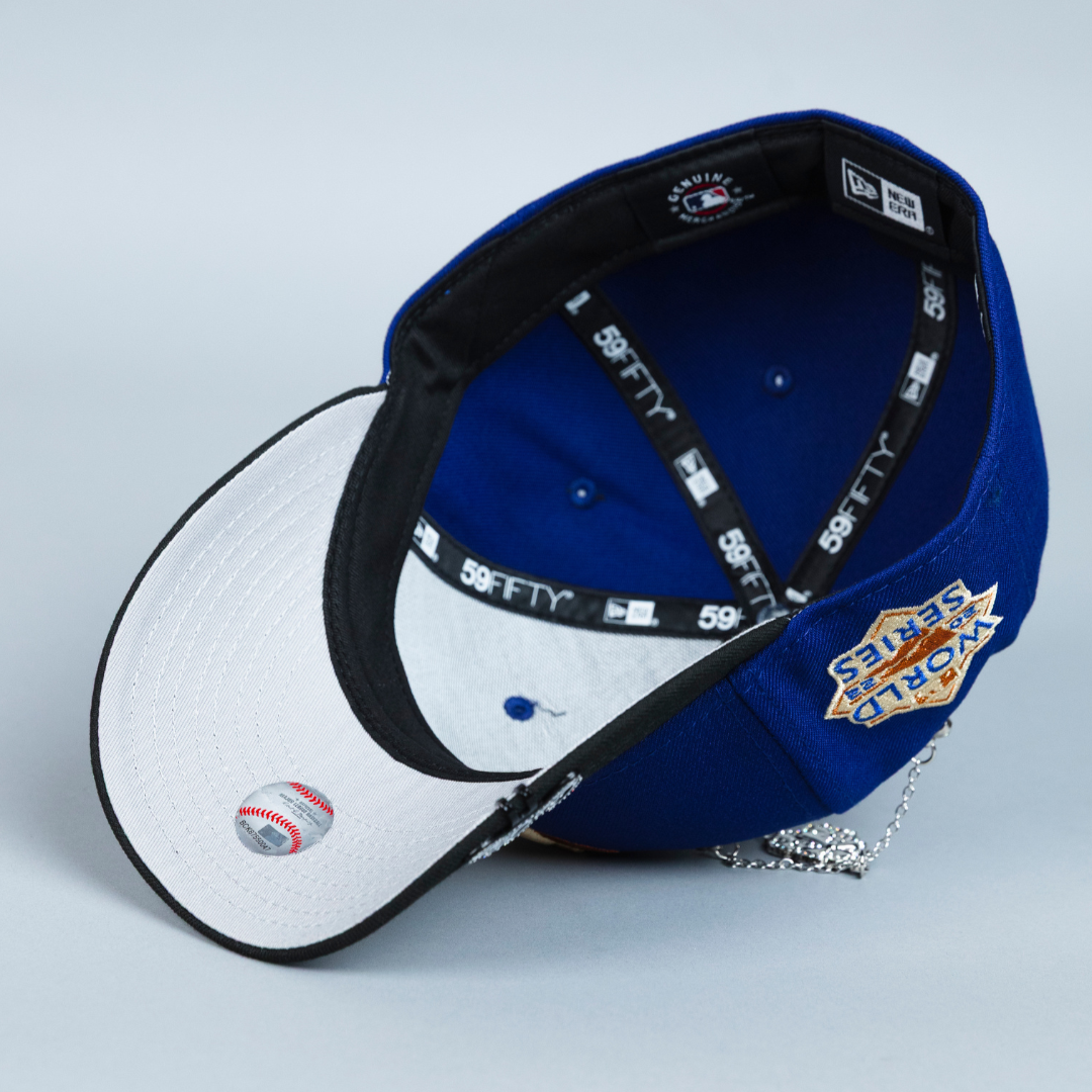 NEW ERA EXCLUSIVE 59FIFTY DARK BLUE/ BLACK HOUSTON ASTROS W/ 2022 WORLD SERIES SIDE PATCH