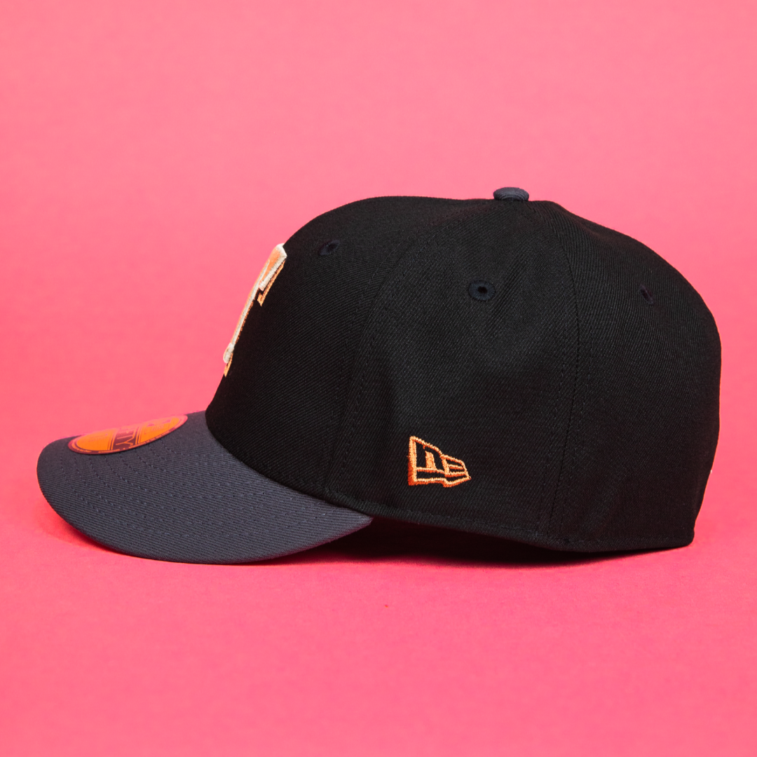 NEW ERA EXCLUSIVE 59FIFTY BLACK/ GREY TEXAS RANGERS W/ FINAL SEASON SIDE PATCH