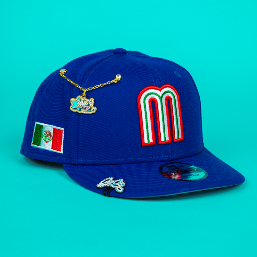 NEW ERA 9FIFTY BLUE MEXICO WBC SNAPBACK W/ MEXICO FLAG SIDE PATCH