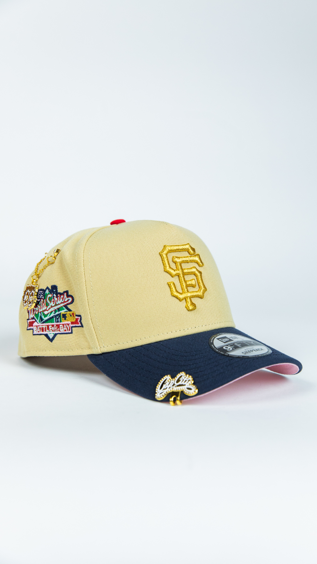 NEW ERA 9FIFTY A-FRAME VEGAS GOLD/ NAVY SAN FRANCISCO GIANTS W/  SIDE PATCH