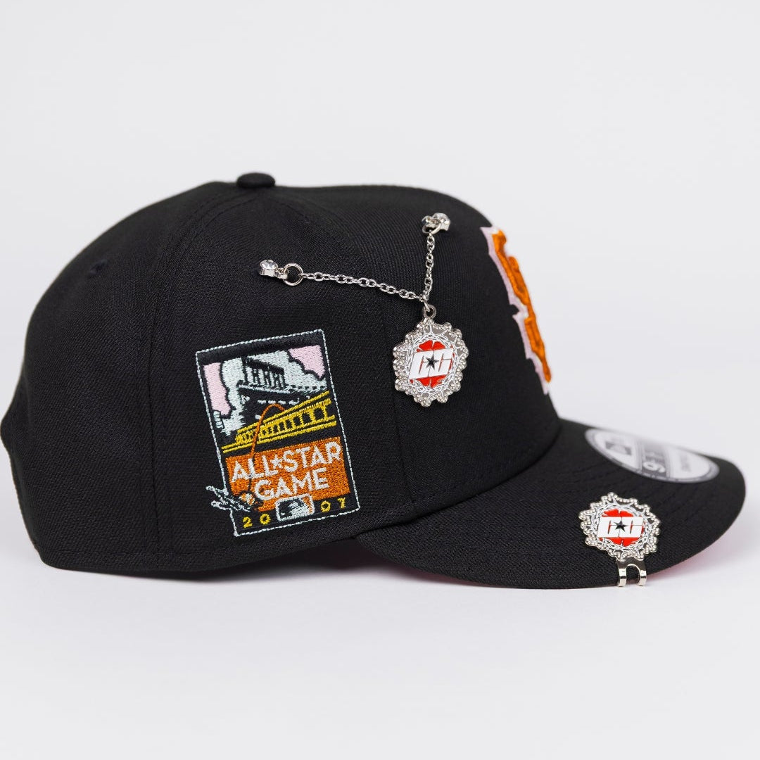 NEW ERA EXCLUSIVE 9FIFTY BLACK SAN FRANCISCO GIANTS SNAPBACK W/ ALL STAR GAME SIDE PATCH