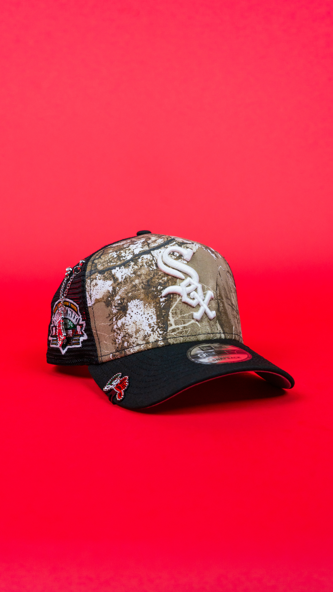 NEW ERA 9FIFTY A-FRAME REALTREE CHICAGO WHITE SOX MESHBACK W/ COMISKEY PARK SIDE PATCH