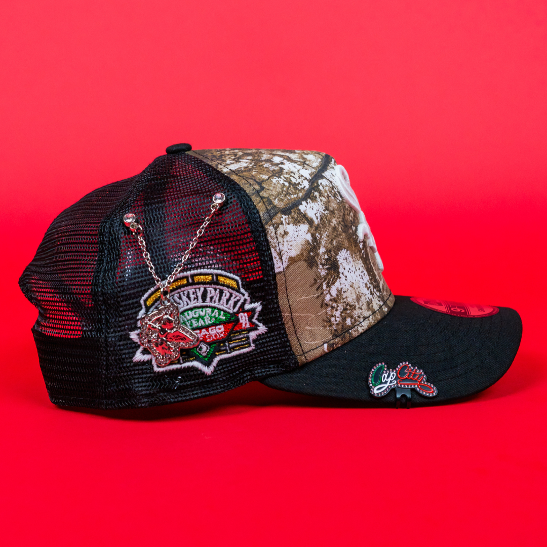 NEW ERA 9FIFTY A-FRAME REALTREE CHICAGO WHITE SOX MESHBACK W/ COMISKEY PARK SIDE PATCH