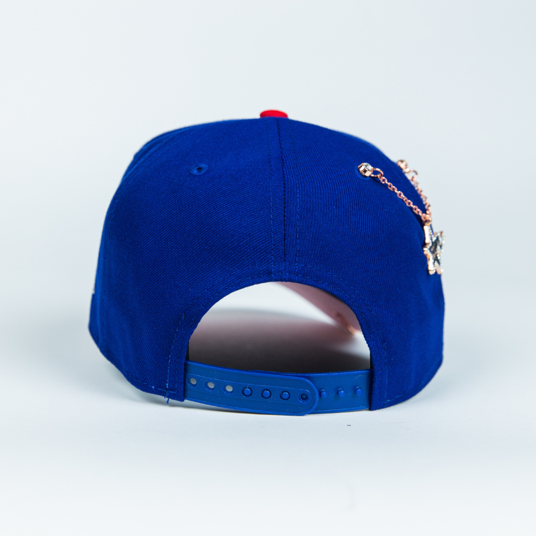 NEW ERA 9FIFTY A-FRAME BLUE/ BROWN TEXAS RANGERS SNAPBACK W/ FINAL SEASON SIDE PATCH