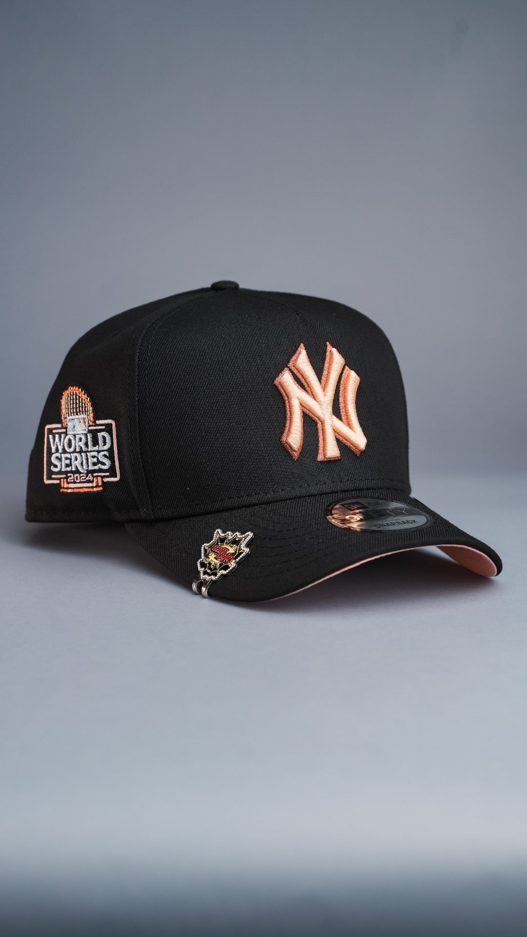 NEW ERA 9FIFTY A-FRAME BLACK NEW YORK YANKEES SNAPBACK W/ 2024 WORLD SERIES SIDE PATCH
