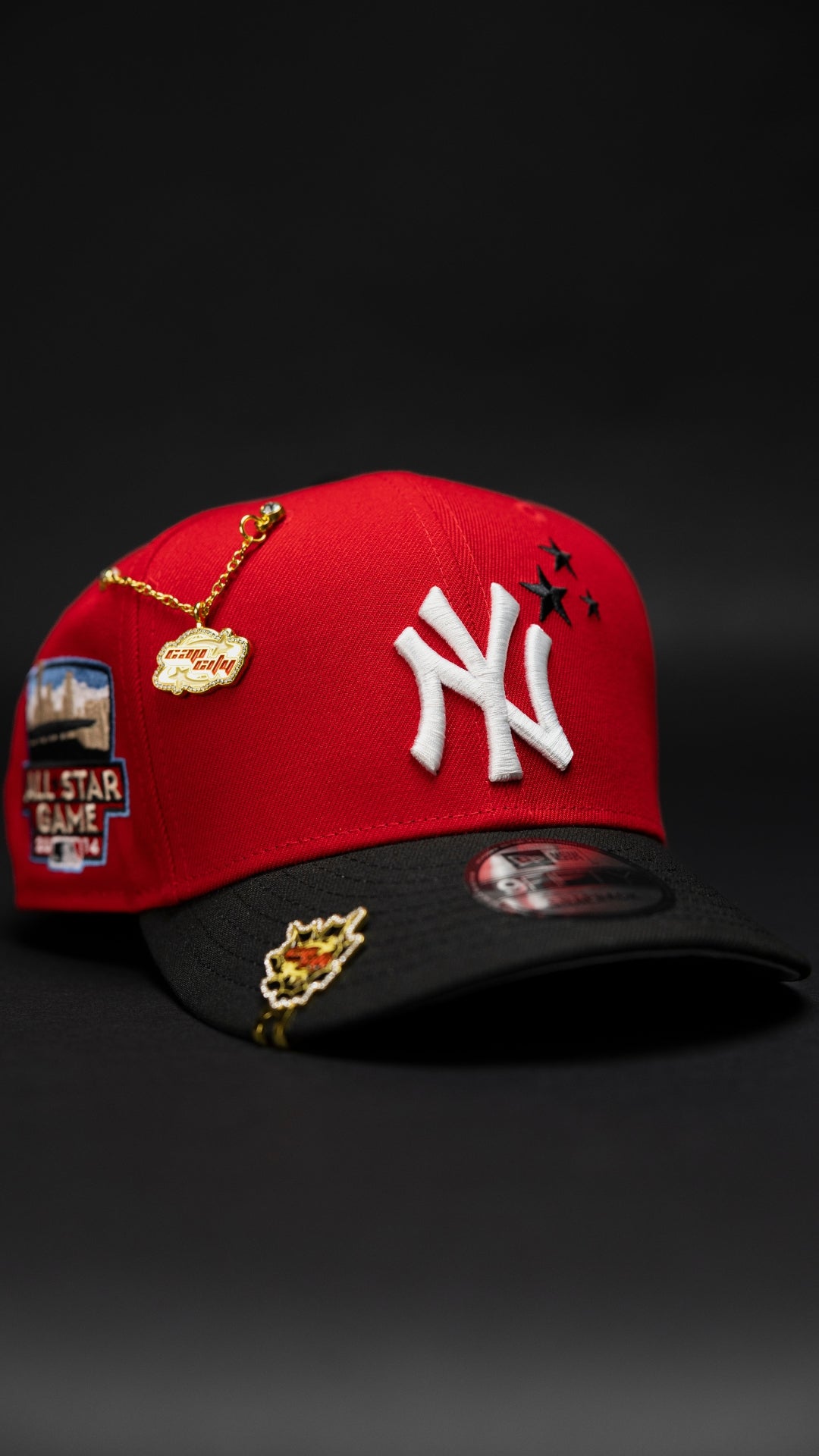 NEW ERA EXCLUSIVE 9FIFTY RED/BLACK NEW YORK YANKEES SNAPBACK W/ ALL STAR GAME SIDE PATCH