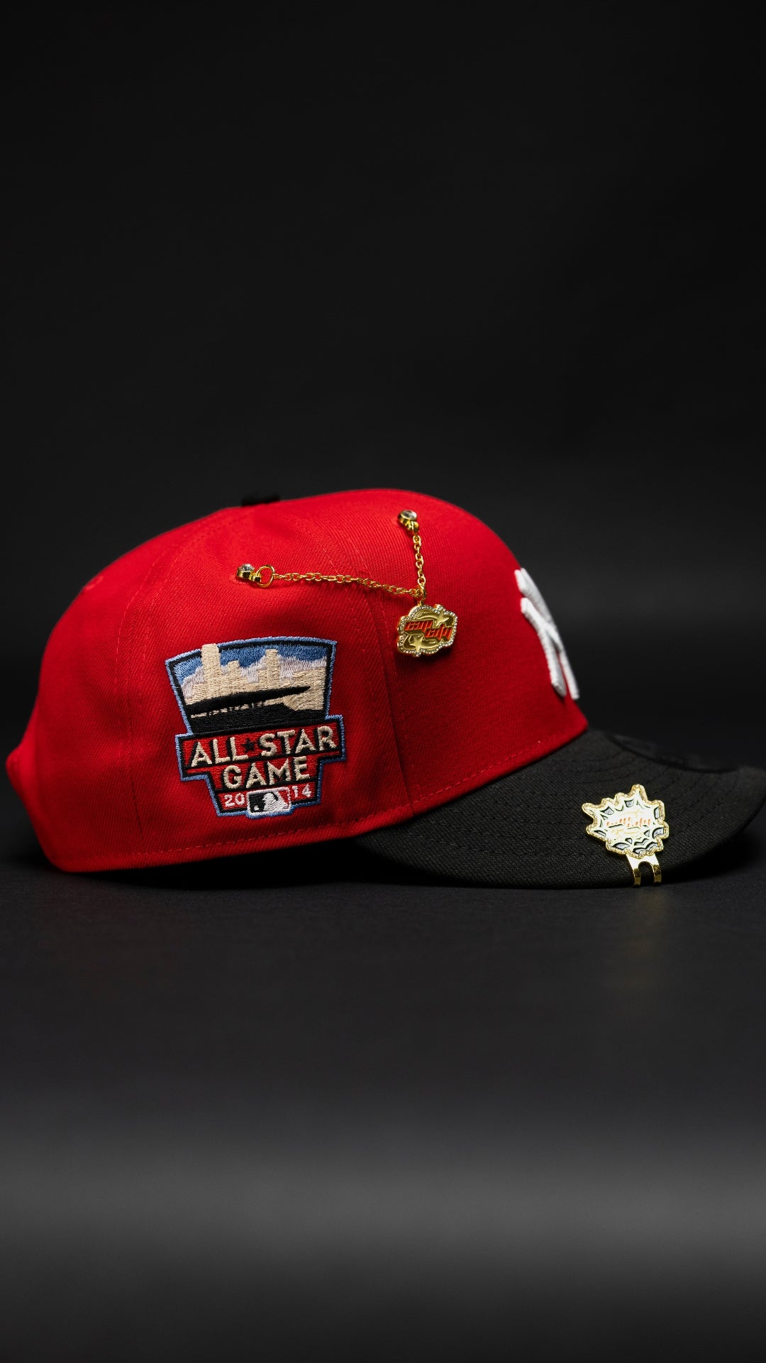 NEW ERA EXCLUSIVE 9FIFTY RED/BLACK NEW YORK YANKEES SNAPBACK W/ ALL STAR GAME SIDE PATCH