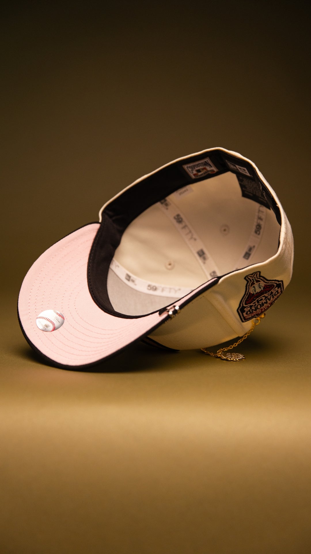 NEW ERA EXCLUSIVE 59FIFTY CHROME/BLACK UPSIDE DOWN ARIZONA DIAMONDBACKS W/ 1998 INAUGURAL SESON SIDE PATCH