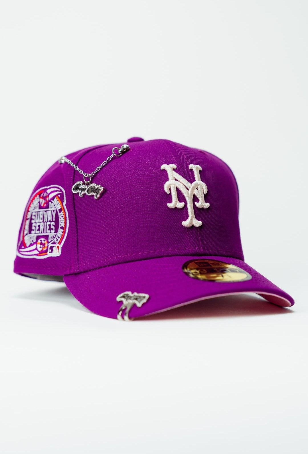 NEW ERA EXCLUSIVE 59FIFTY PURPLE NEW YORK METS W/ SUBWAY SERIES SIDE PATCH