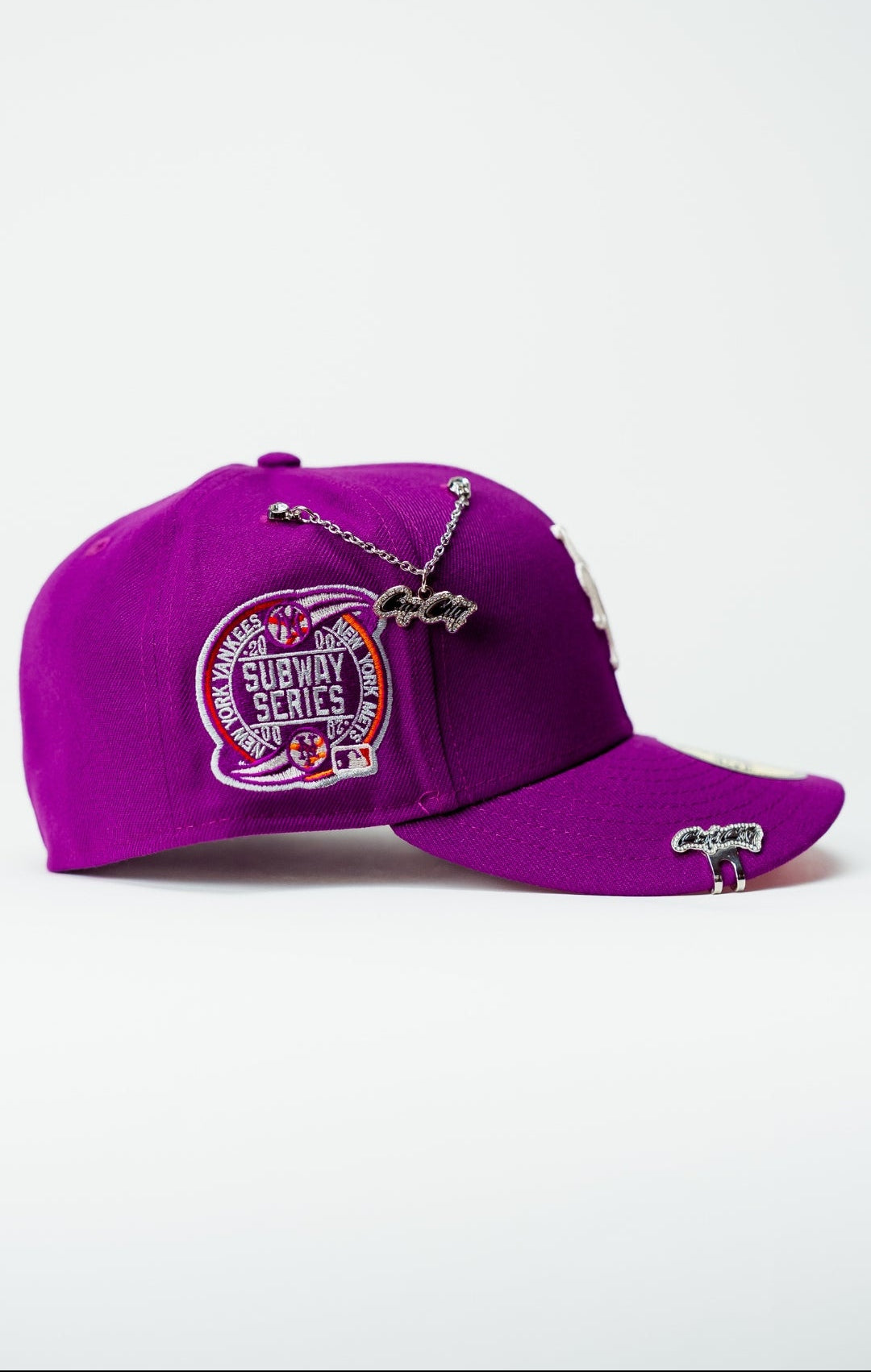 NEW ERA EXCLUSIVE 59FIFTY PURPLE NEW YORK METS W/ SUBWAY SERIES SIDE PATCH