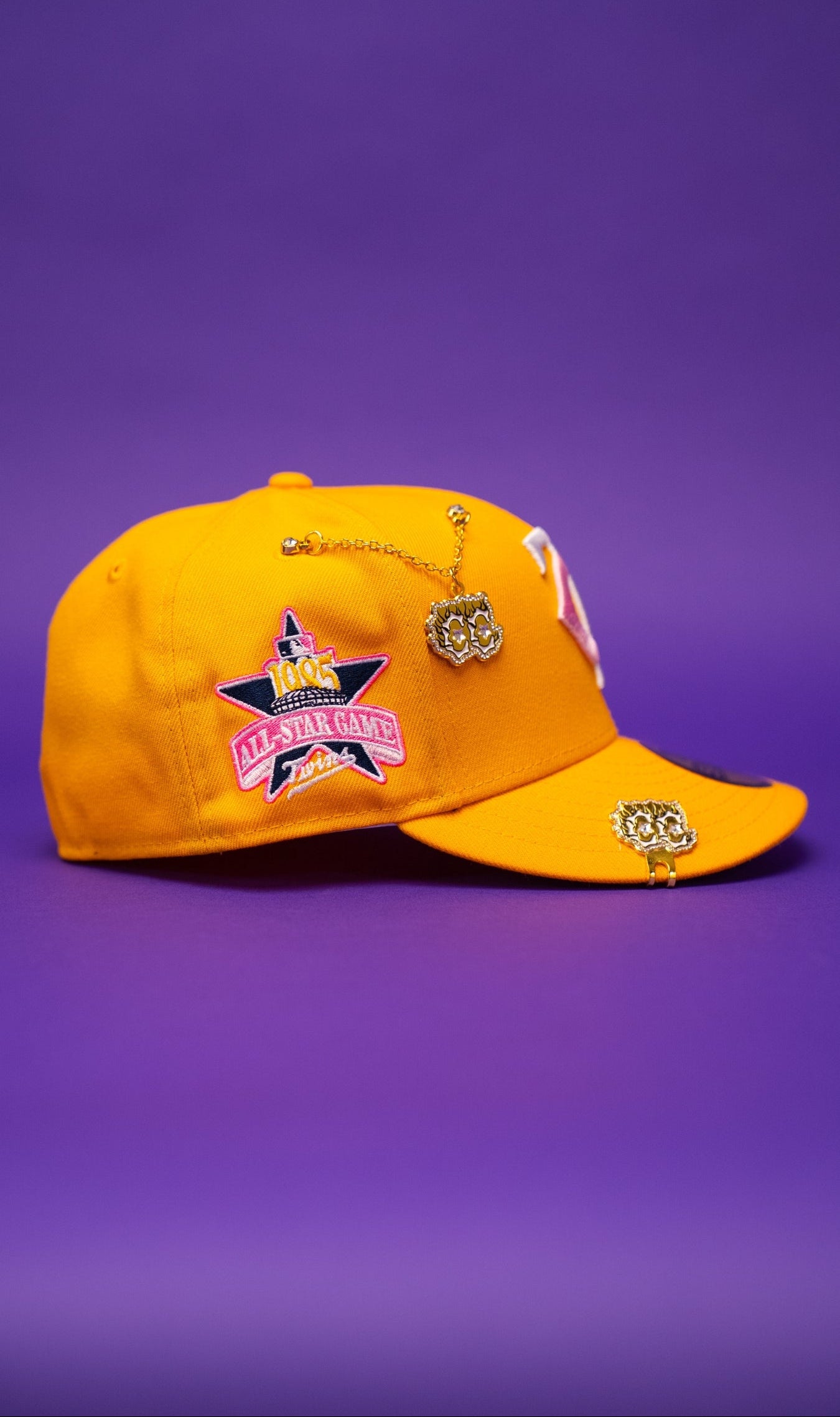 NEW ERA EXCLUSIVE 59FIFTY YELLOW MINNESOTA TWINS W/ ALL STAR GAME SIDE PATCH