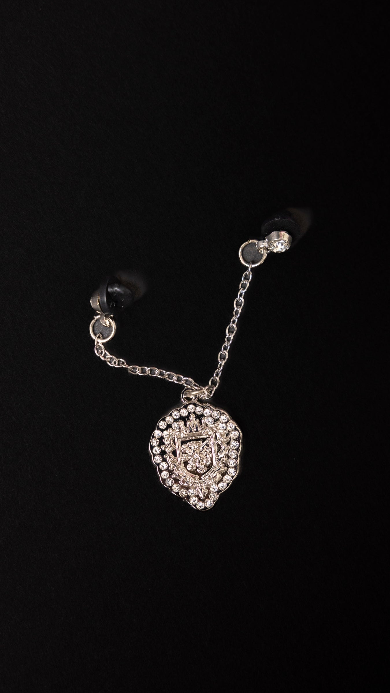 *NEW SILVER "EXCLUSIVE CLUB" CHAIN W/ RHINESTONES VERY LIMITED